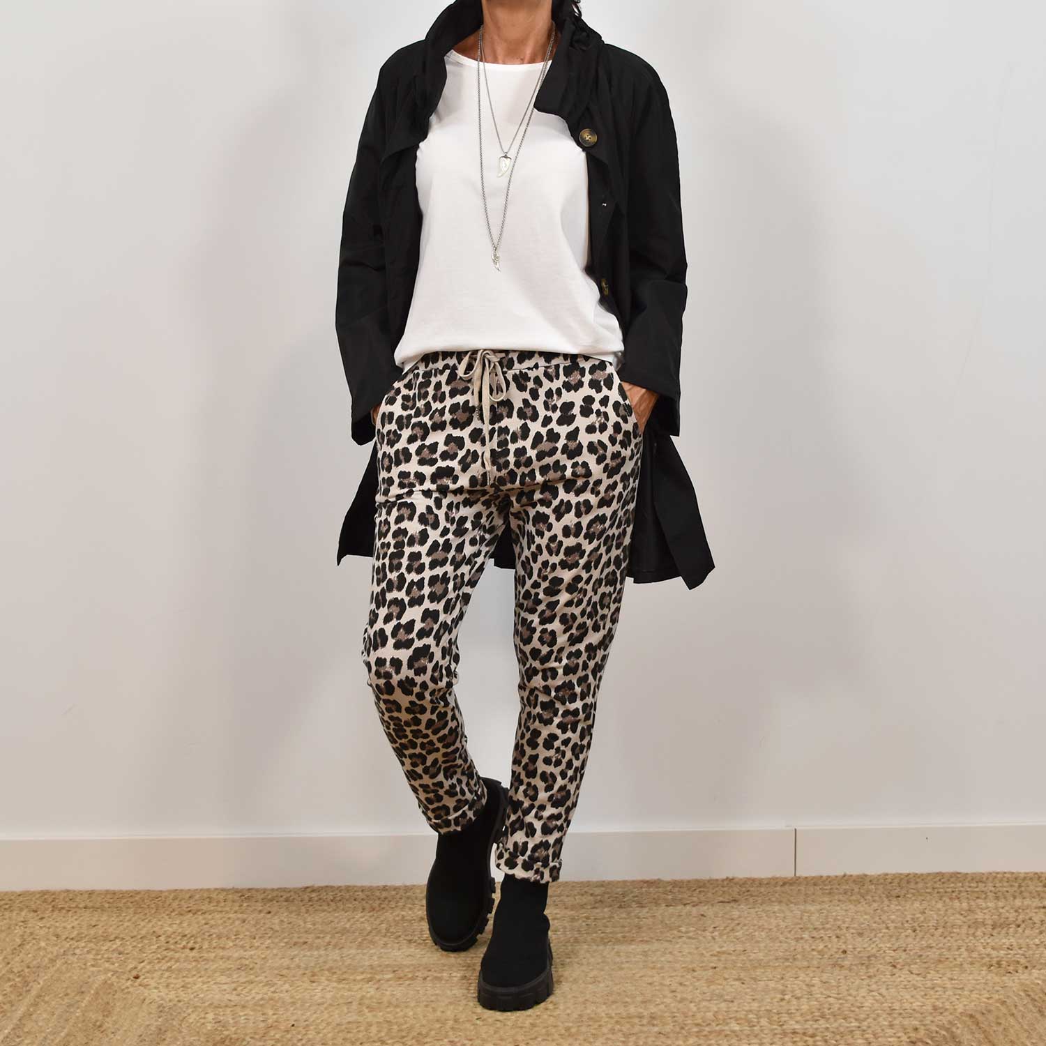 Leopard jogger pants