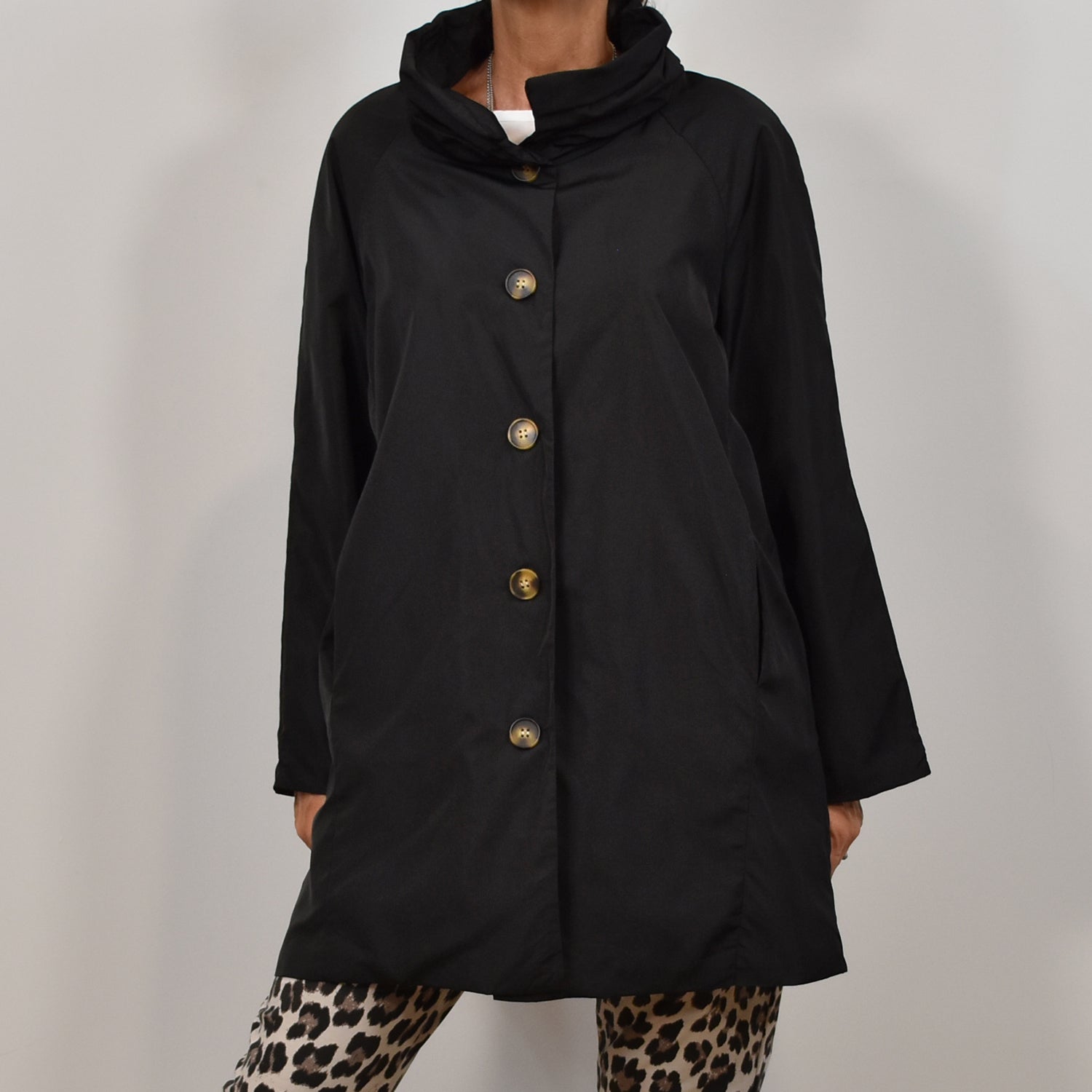 Parka outdoor boutons noir
