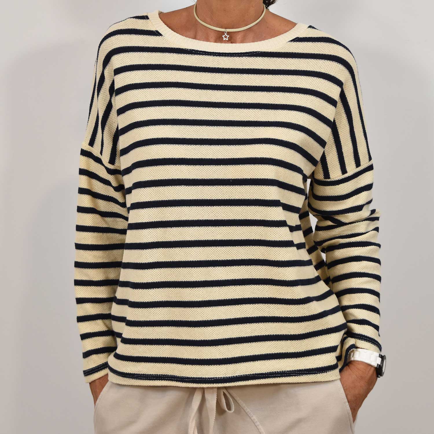 Blue stripped sweater