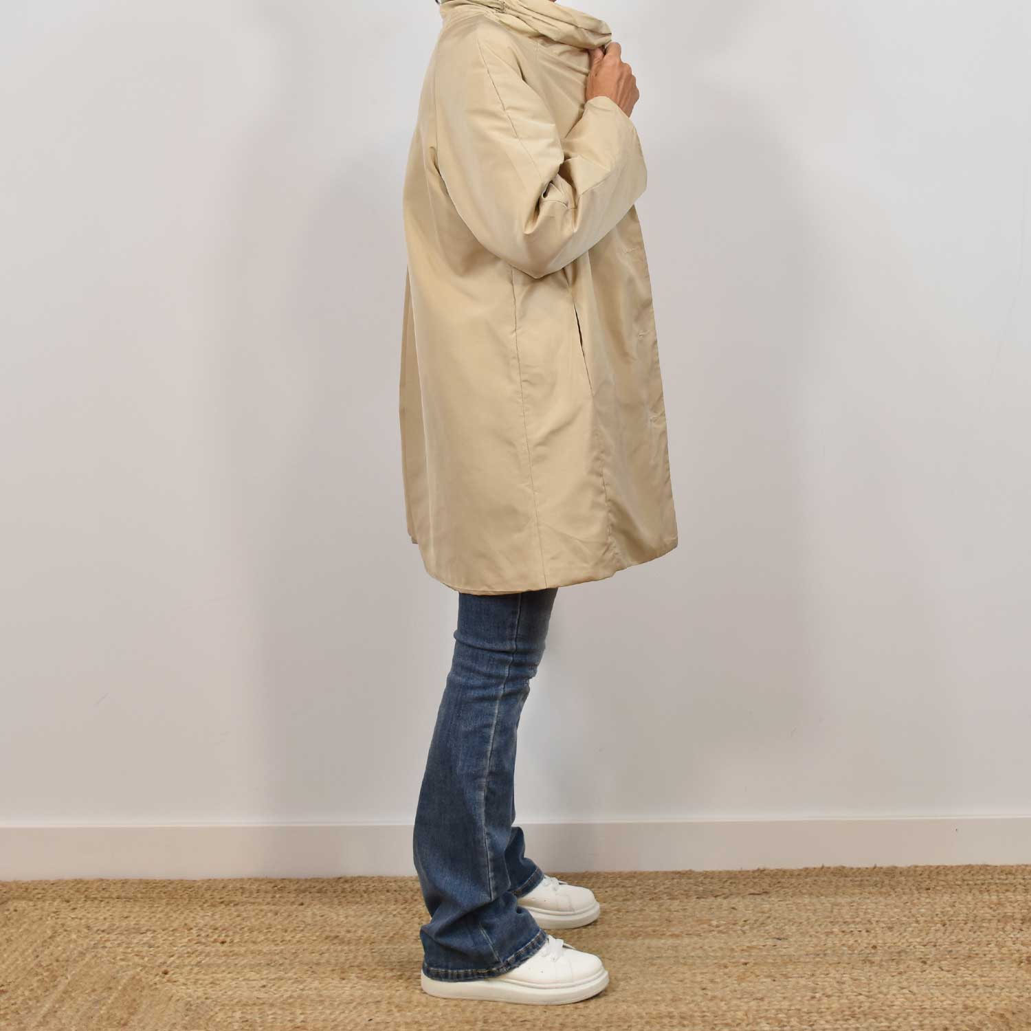 Parka outdoor boutons beige
