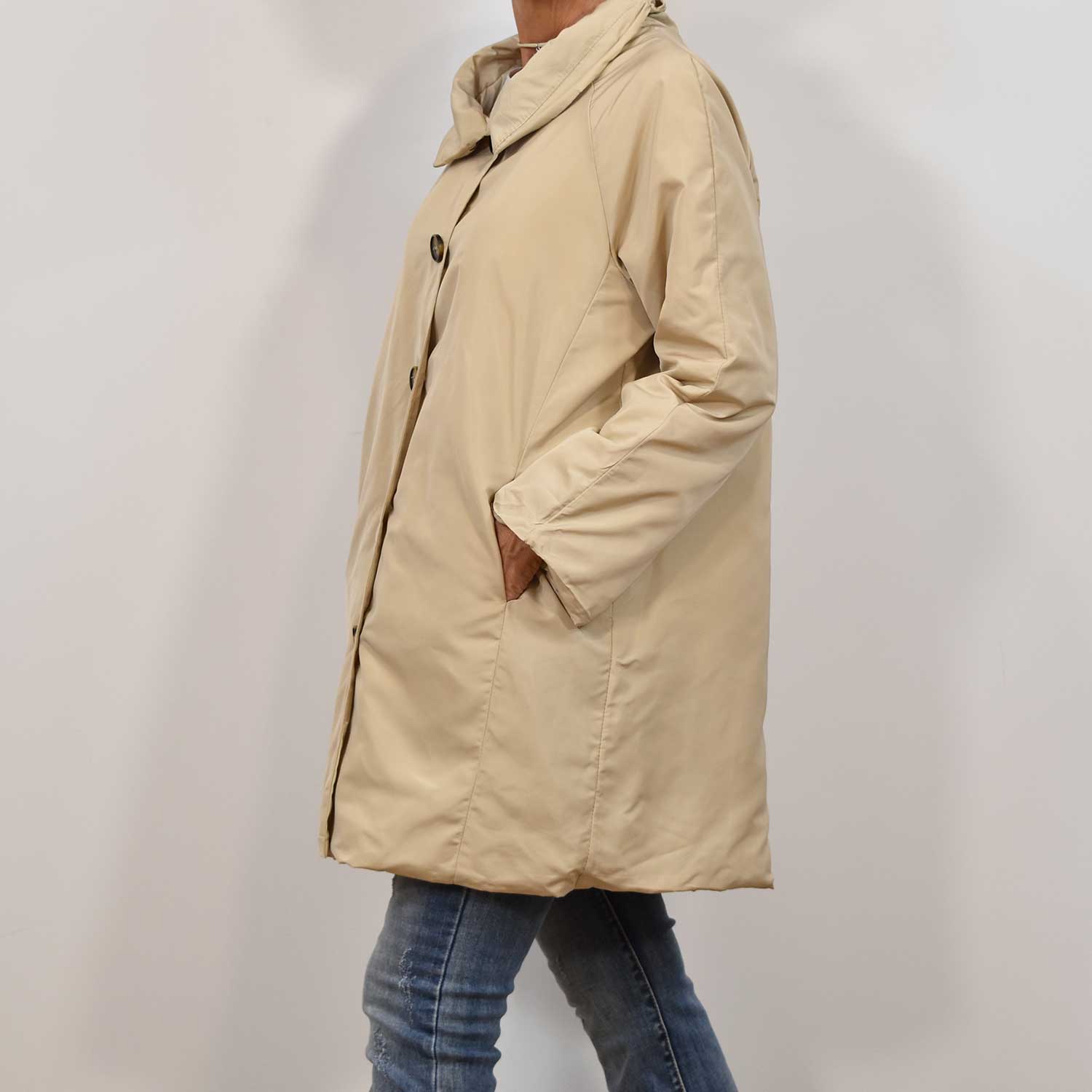 Parka outdoor boutons beige
