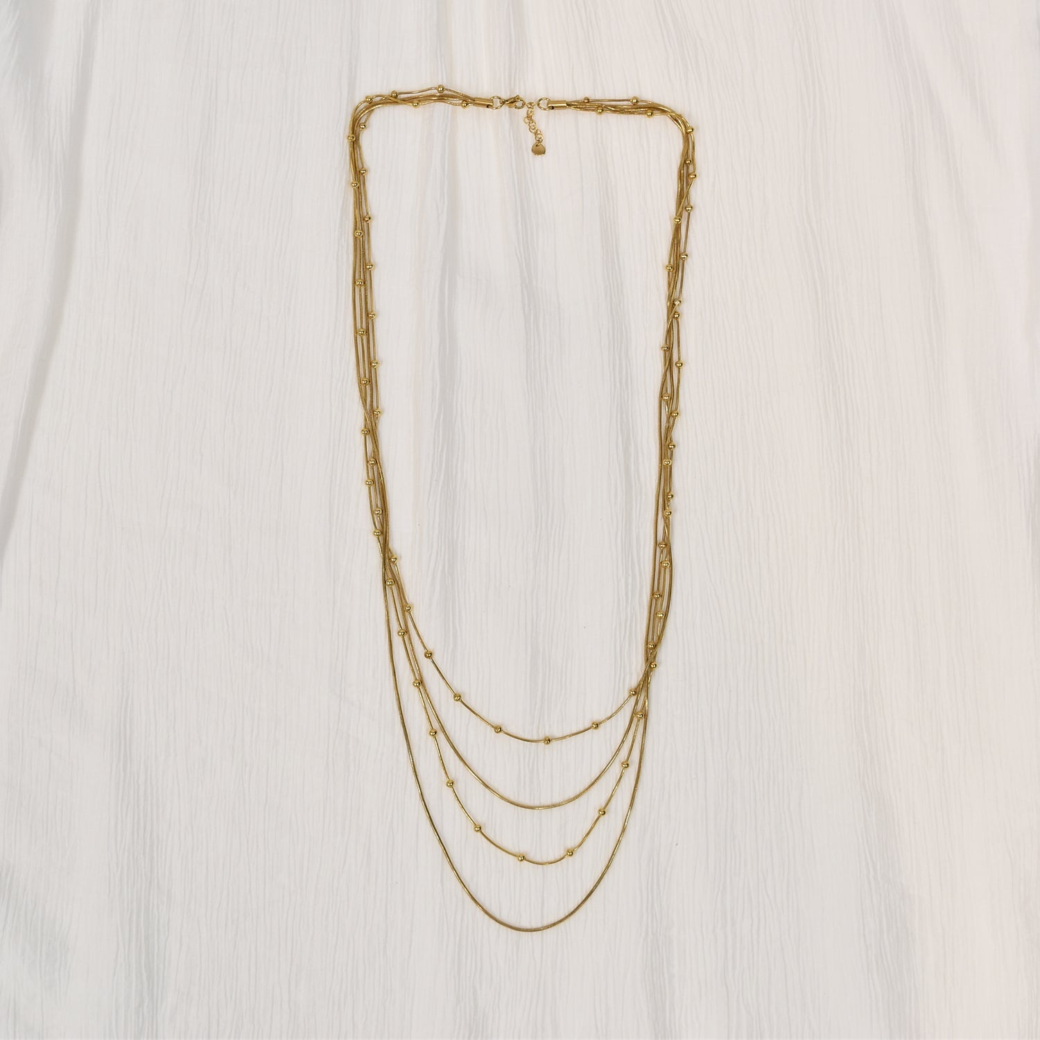 Collier de chaînes à boules d'or