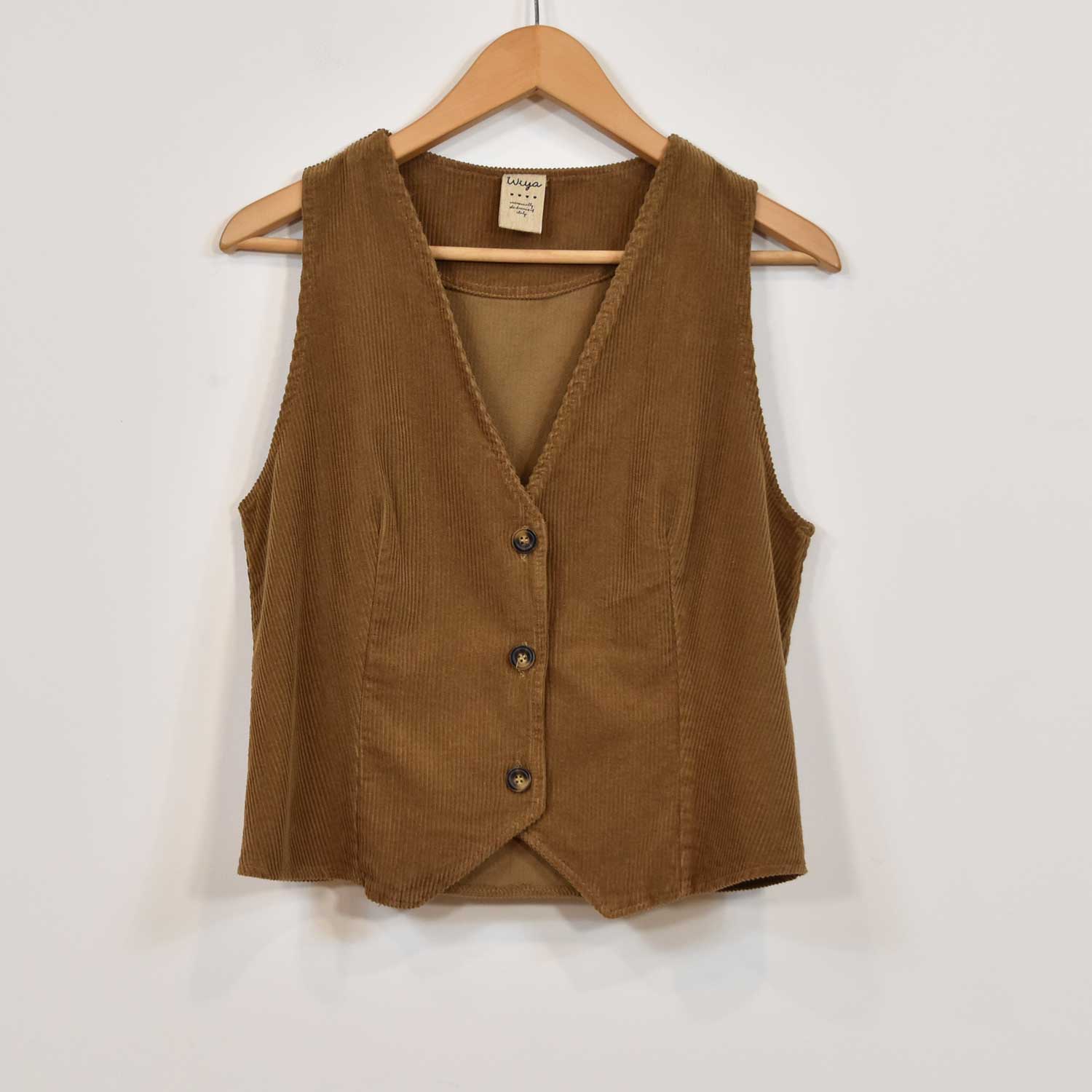 Brown corduroy vest