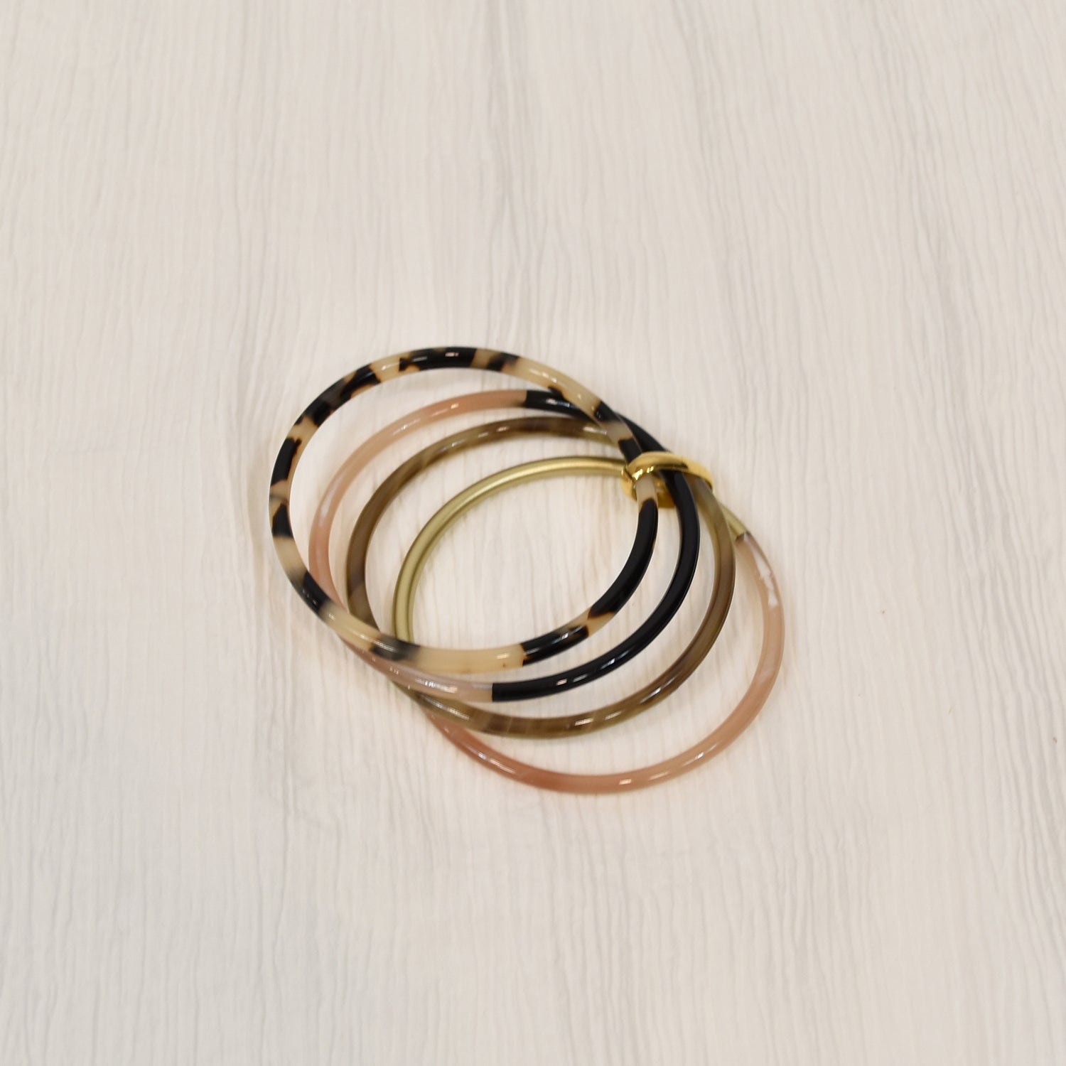 Black resin bracelets 