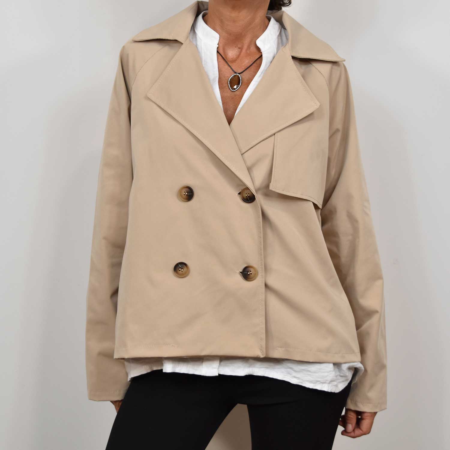 Kaki long windbreaker jacket – The Amisy Company