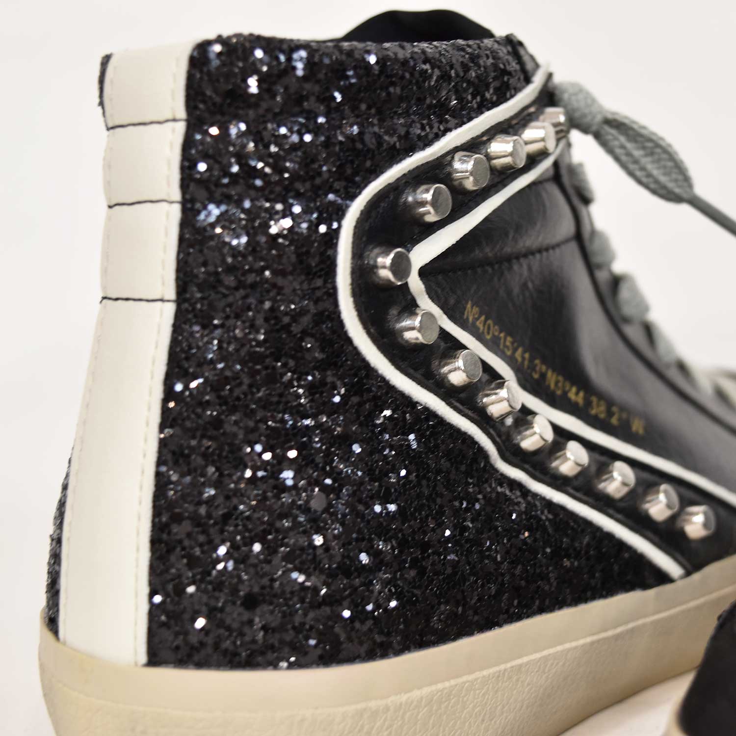 Black glitter sneakers