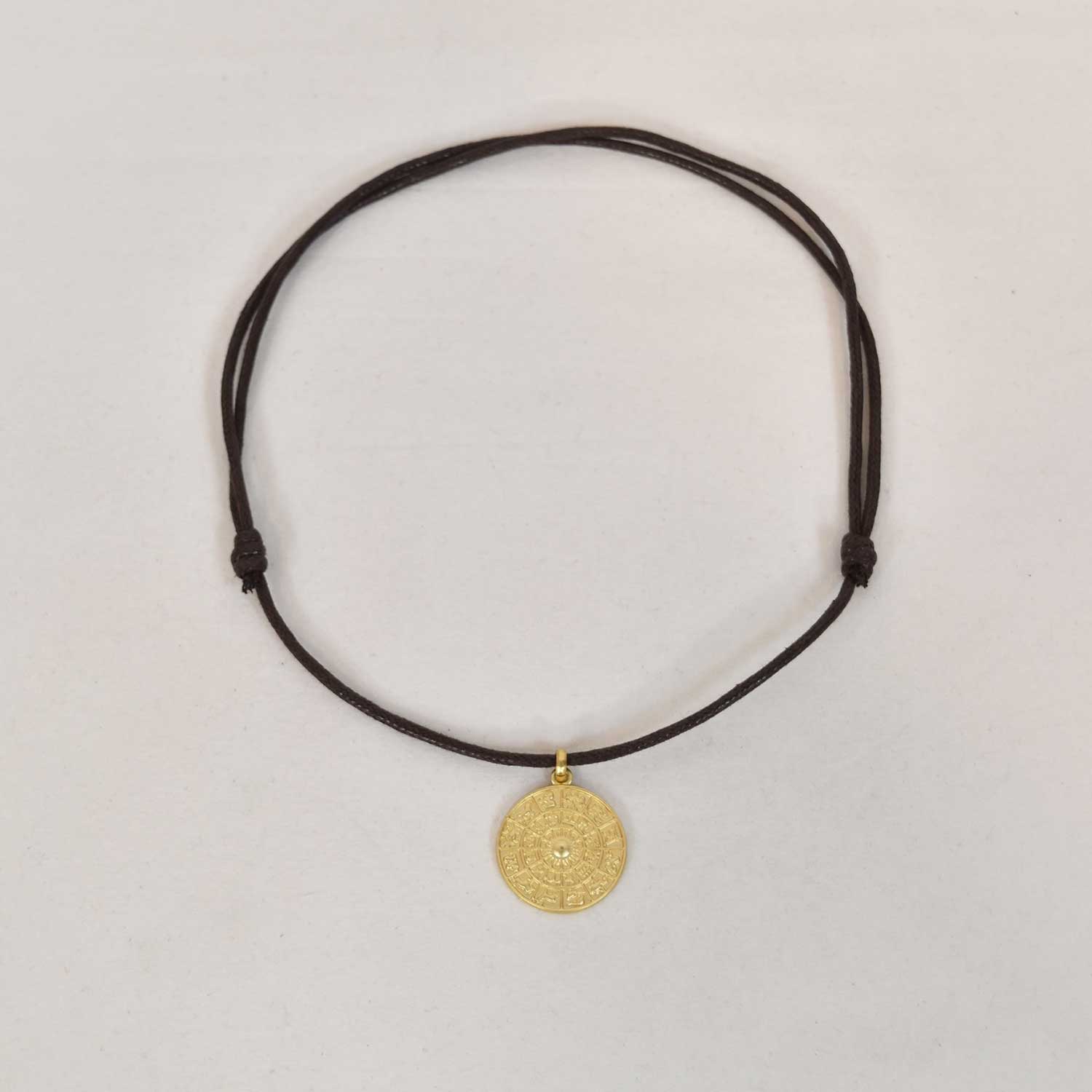 Golden medal necklace