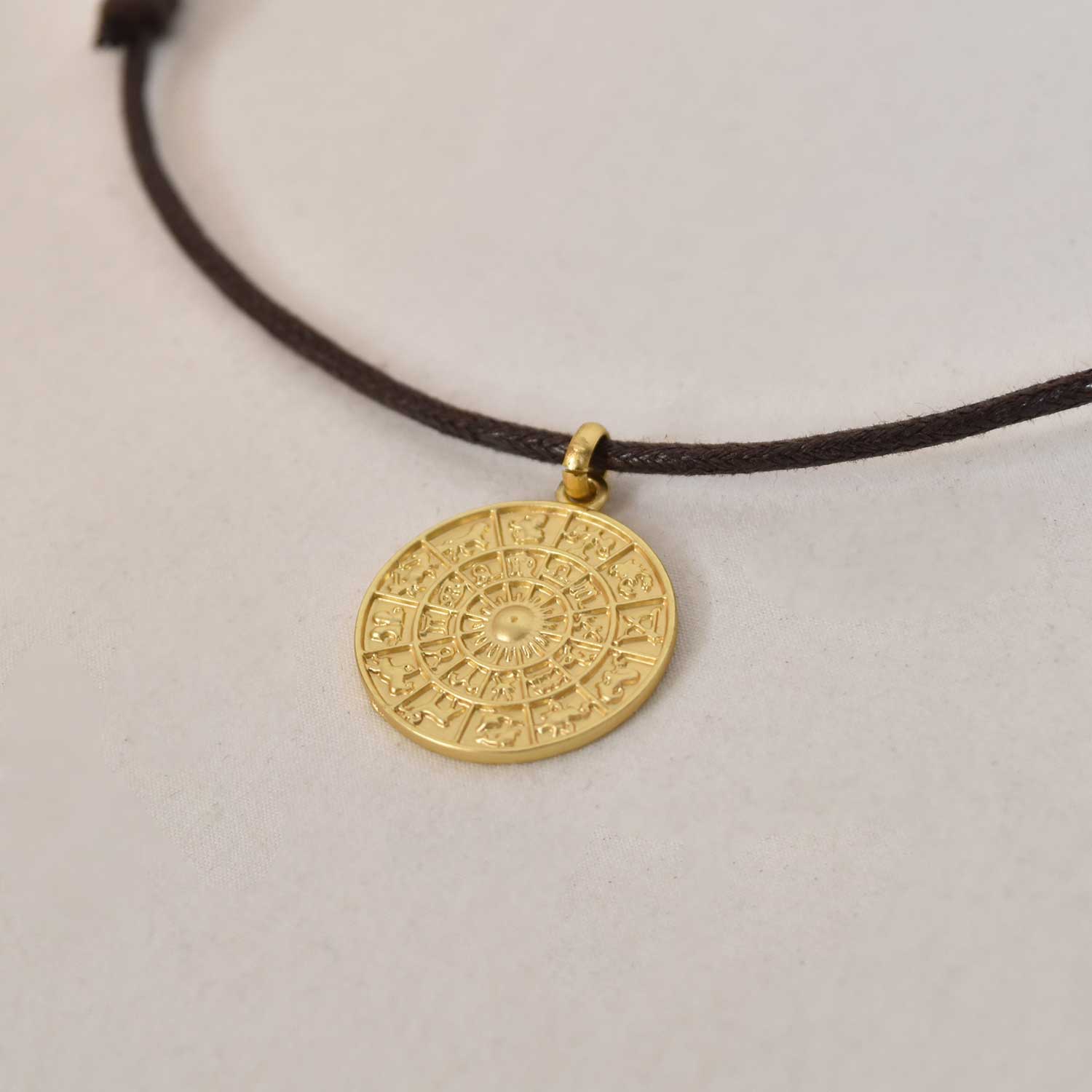 Golden medal necklace