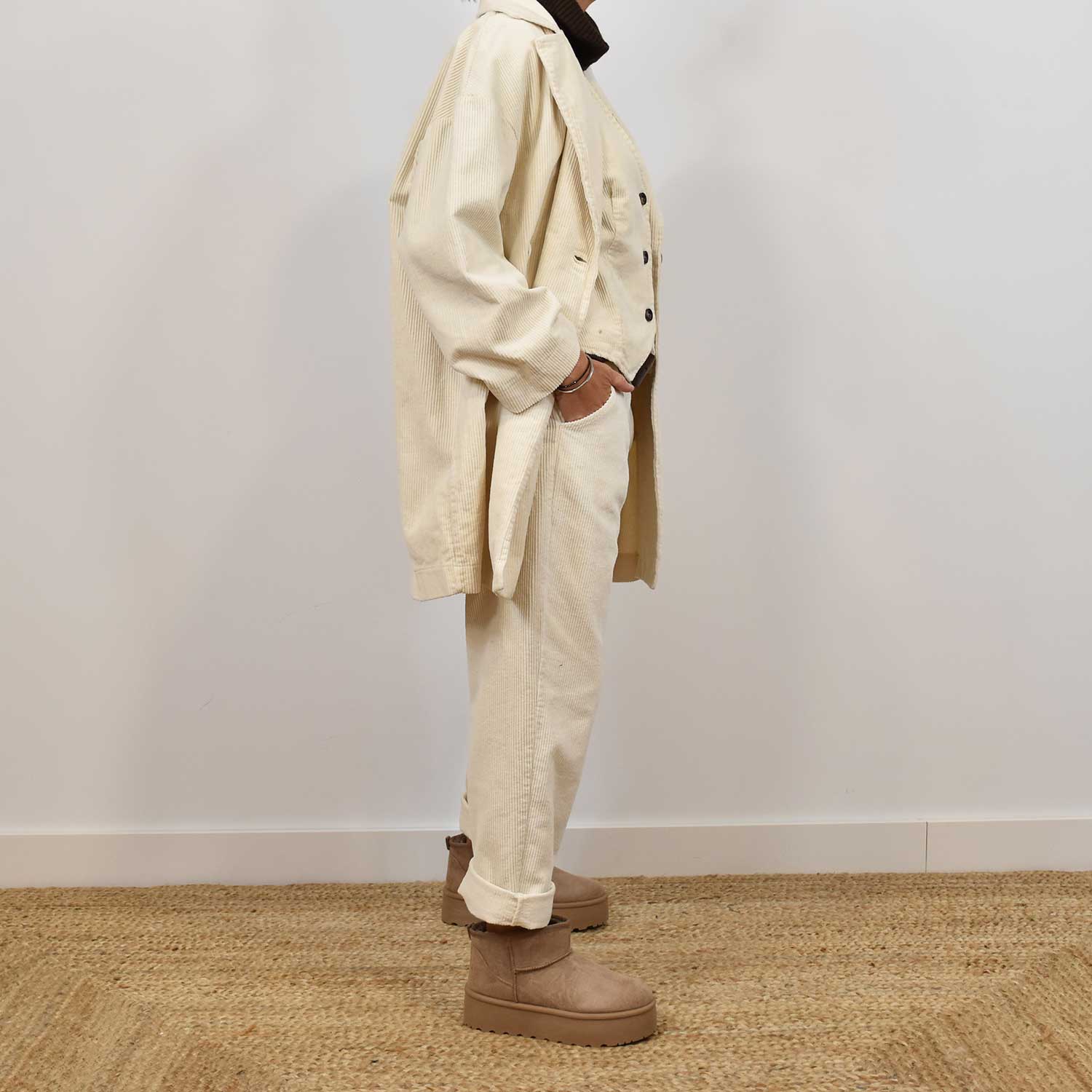 Beige corduroy jacket