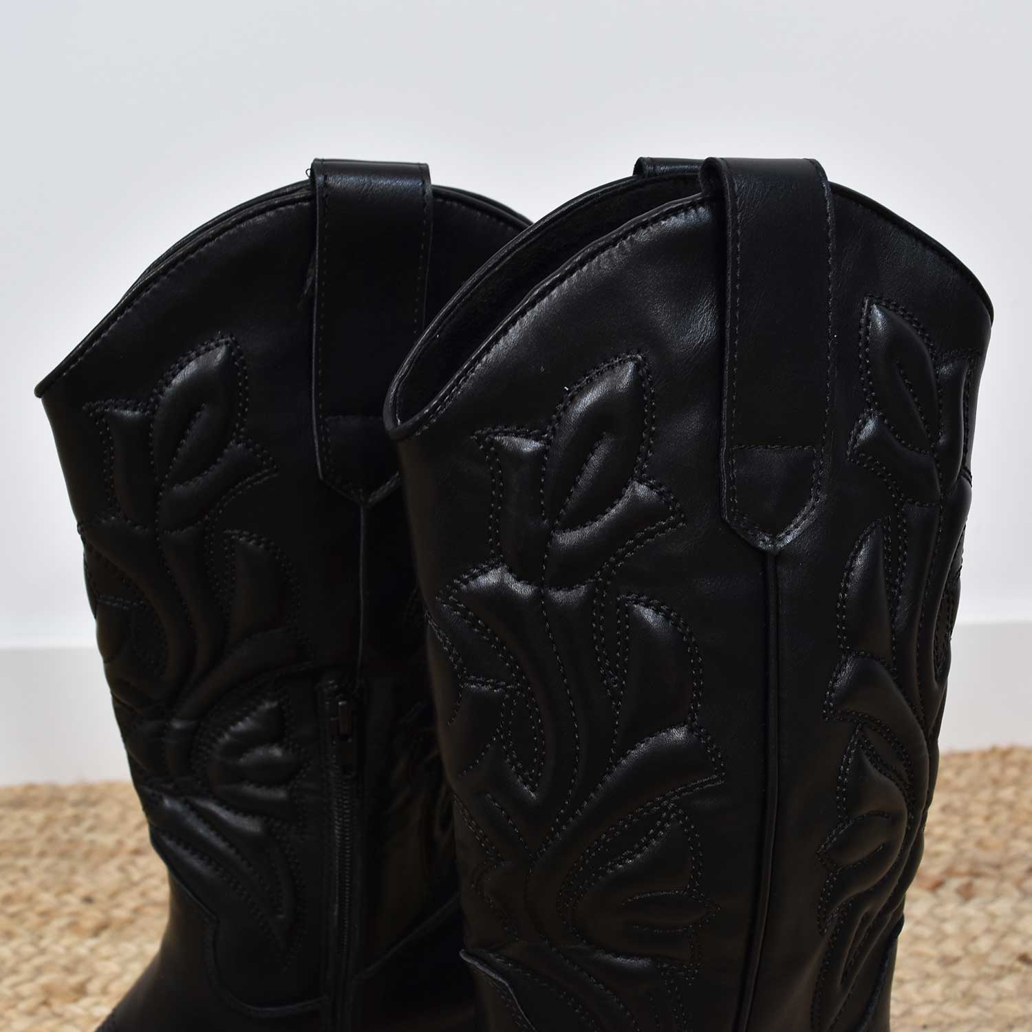 Boots haute cowboy noir