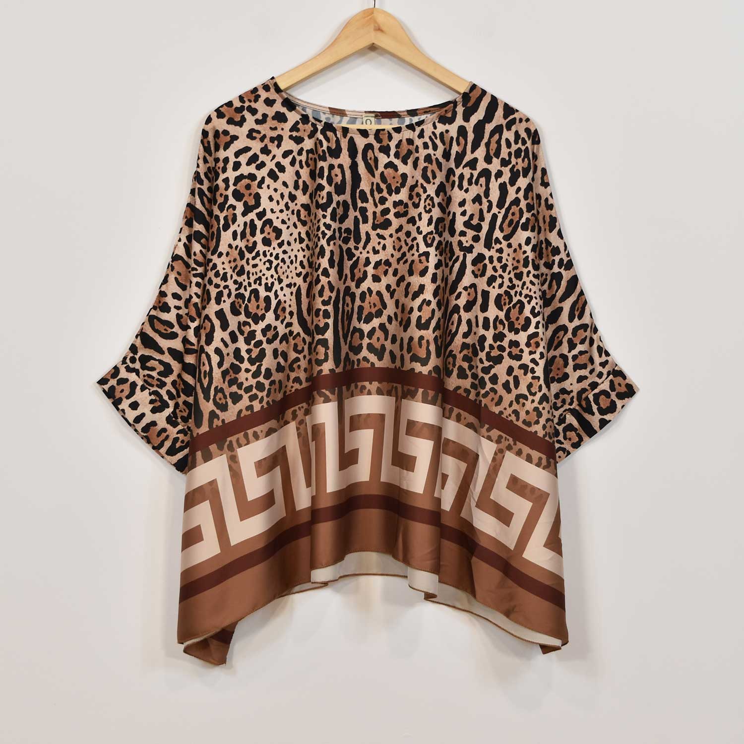 blouse leopard marron