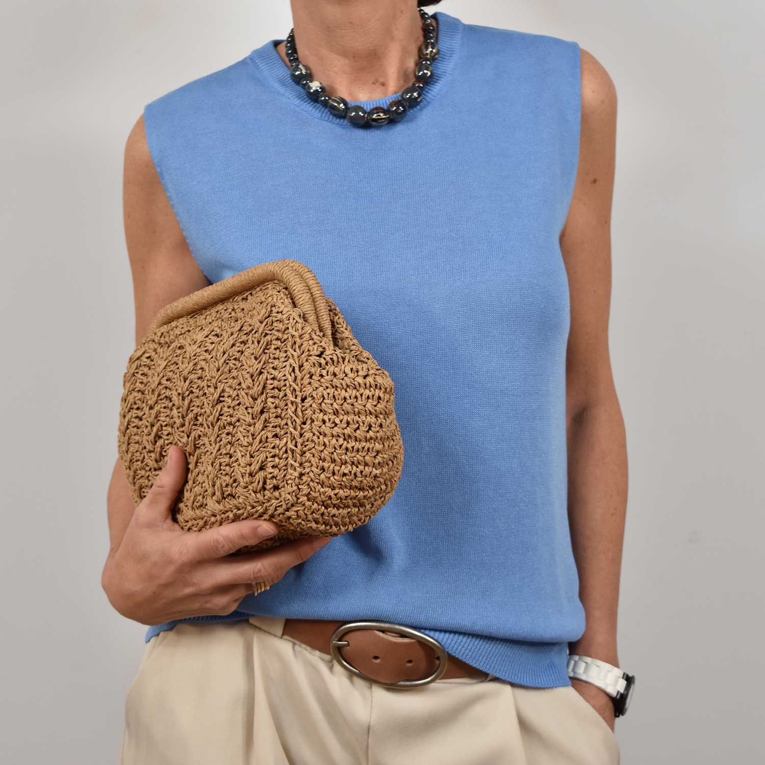 Sac clutch en raphia – The Amisy Company