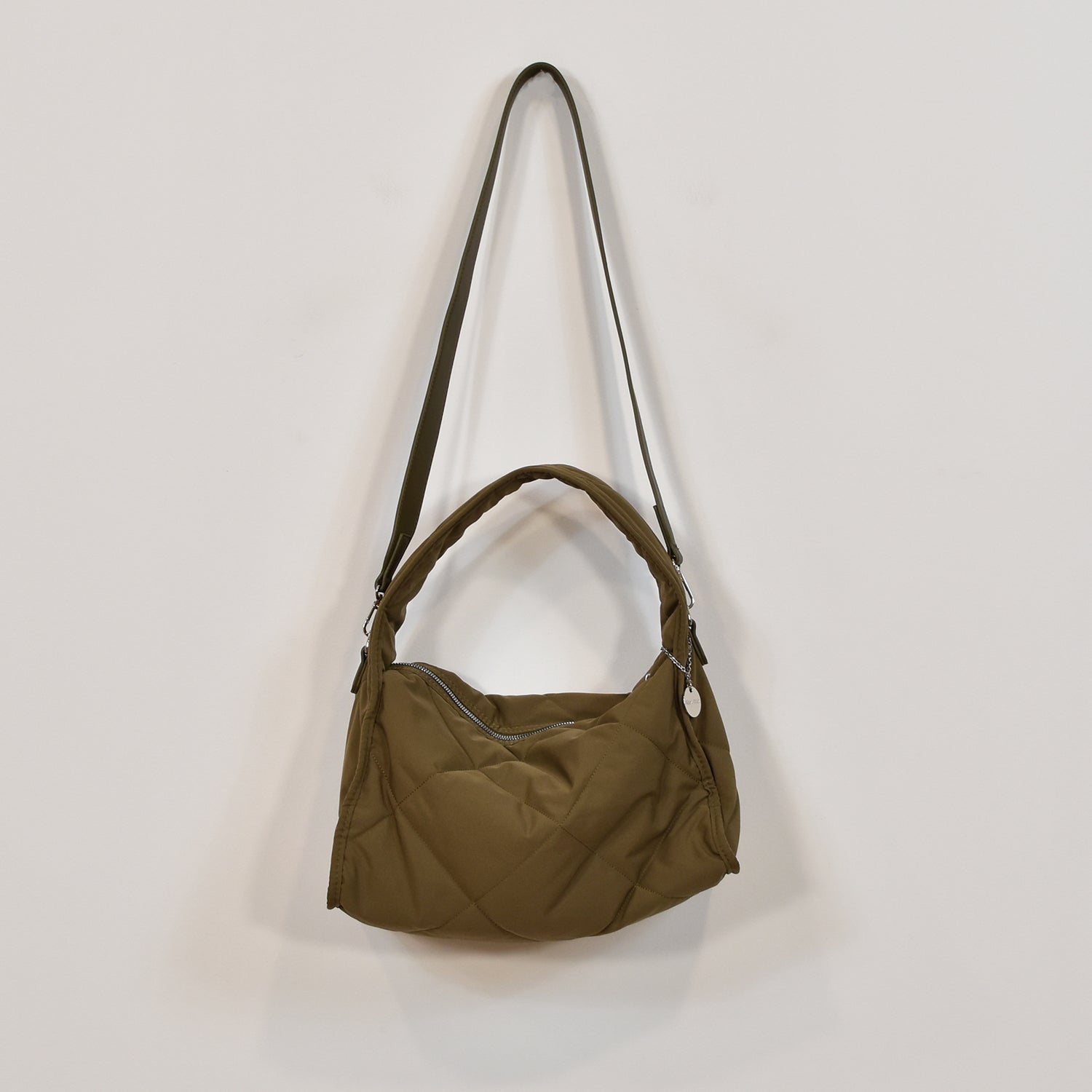 Khaki quilted bag