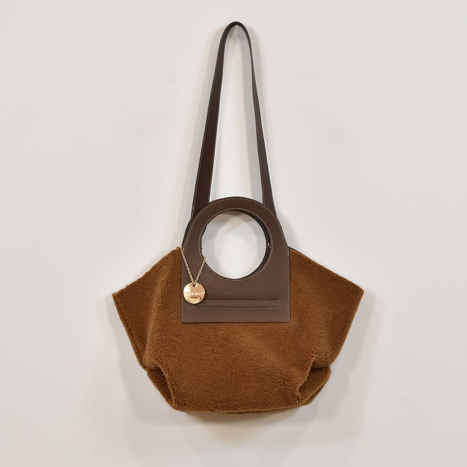 sac en peau de mouton marron