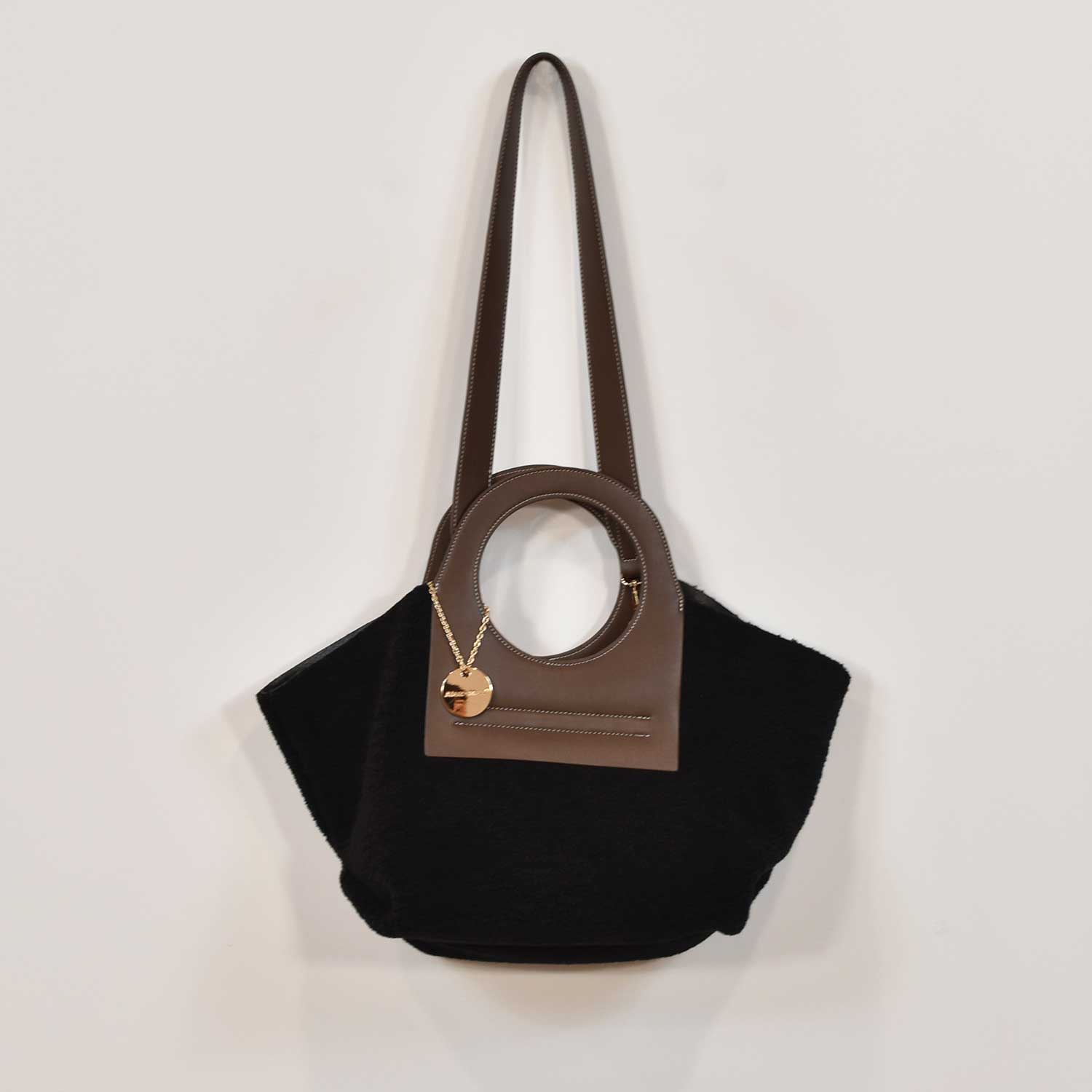 Black lamb bag