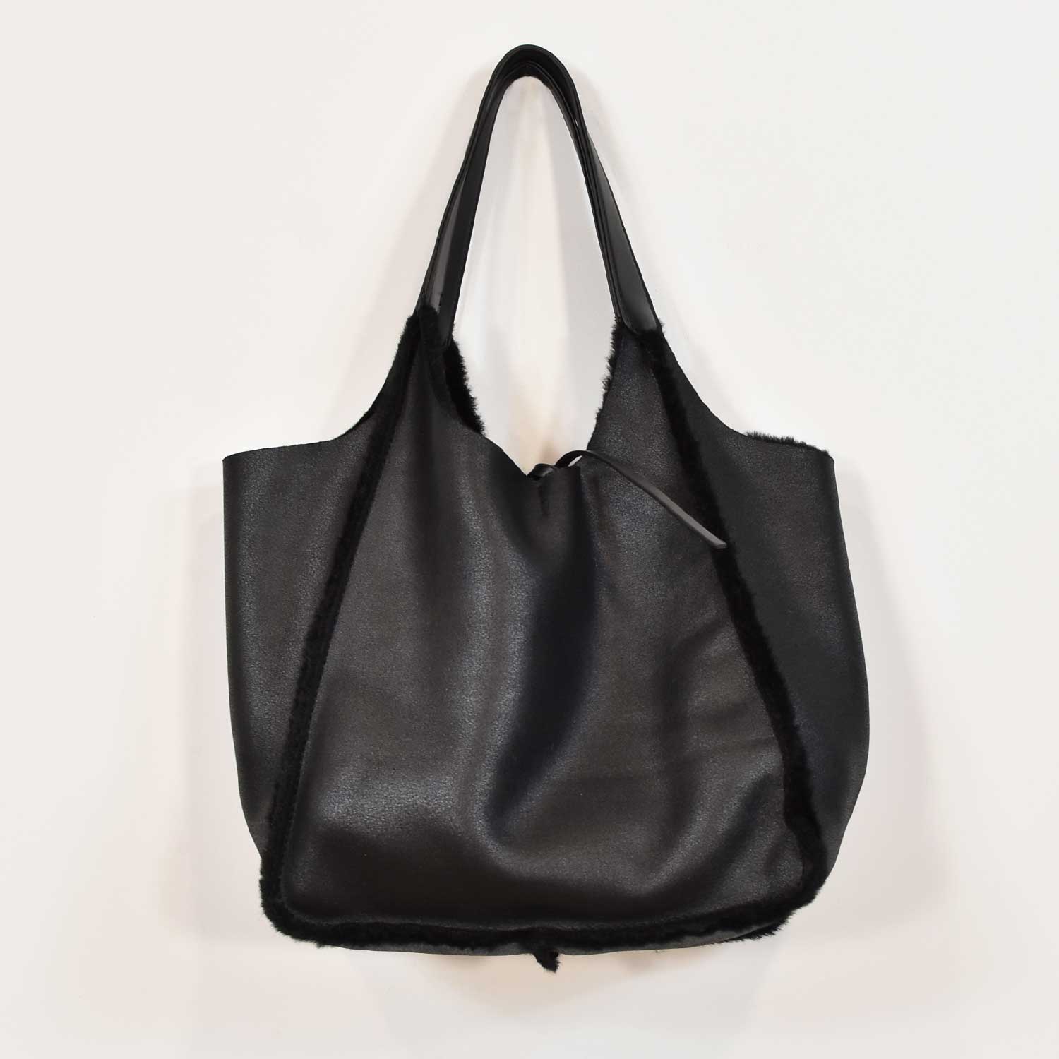 Black fur bag