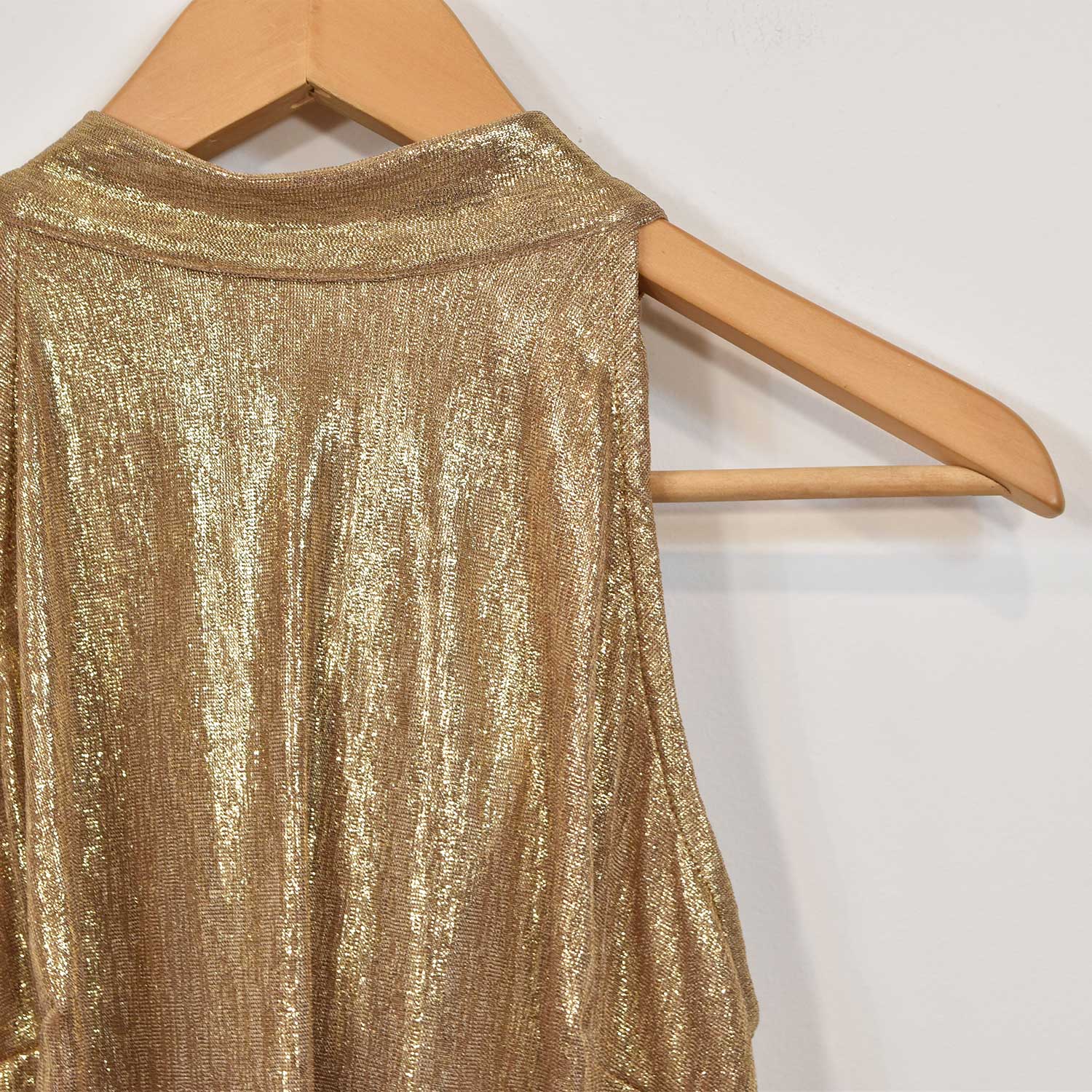 Gold glitter bow top