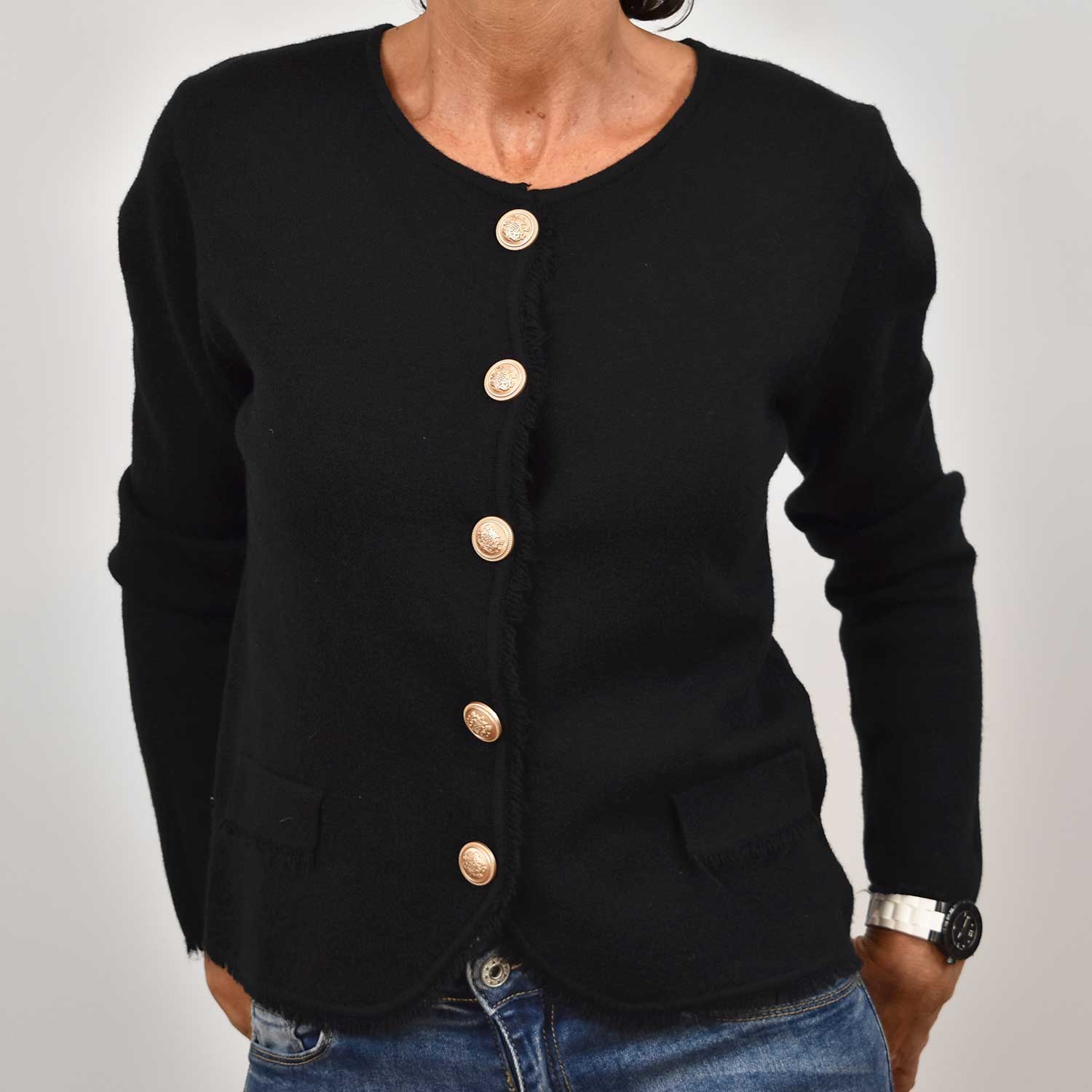 Black buttons jacket