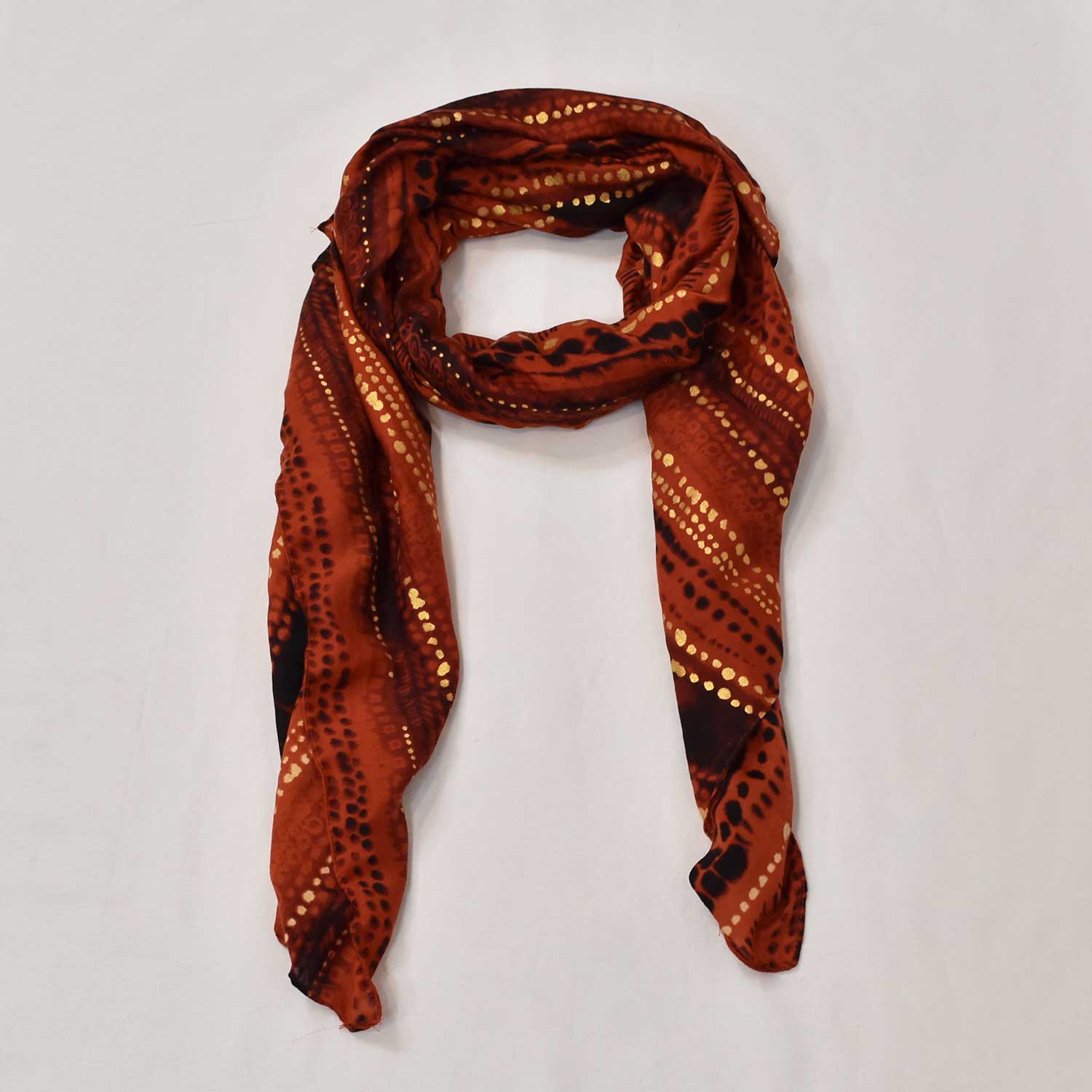 Red glitter printed scarf