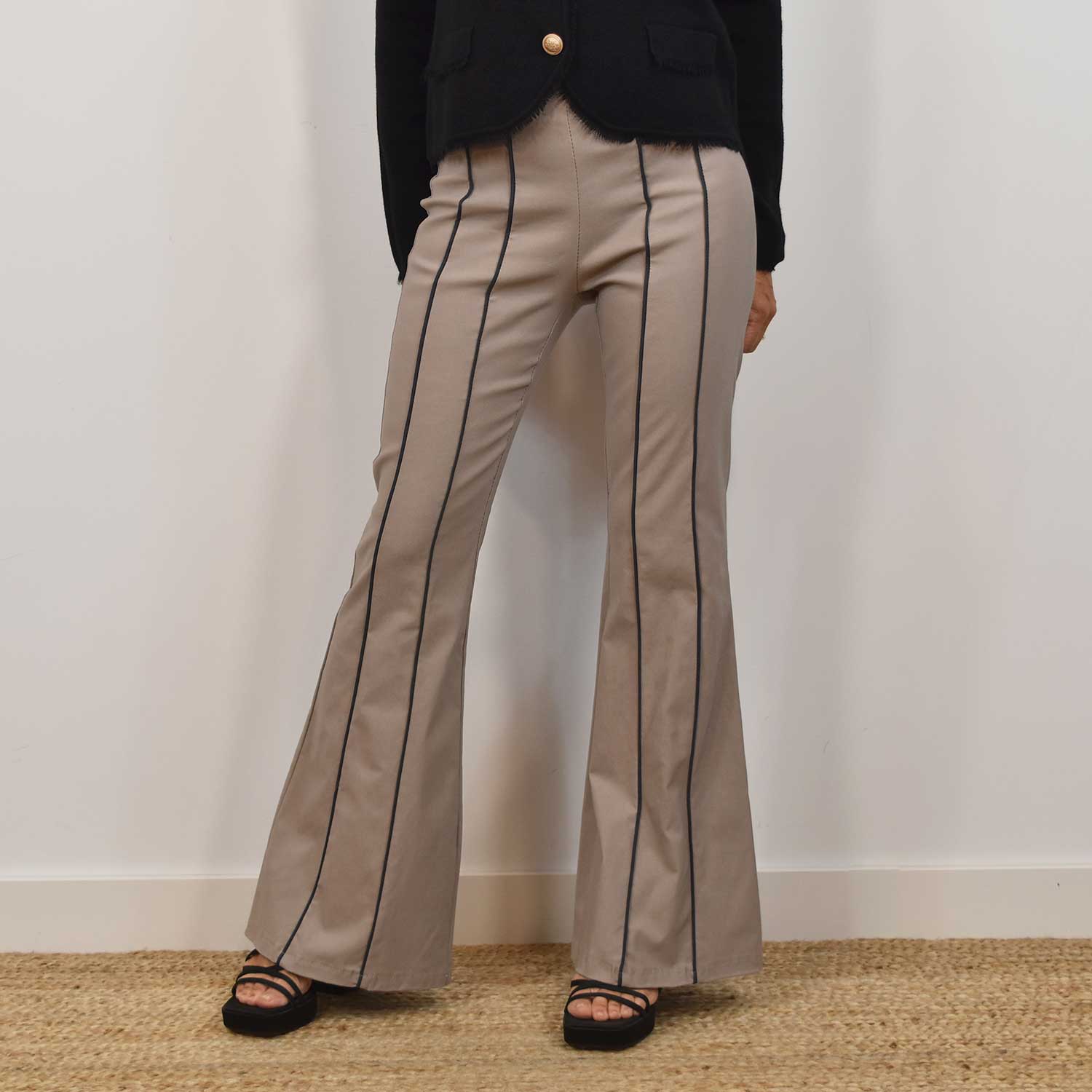 Taupe flare pants