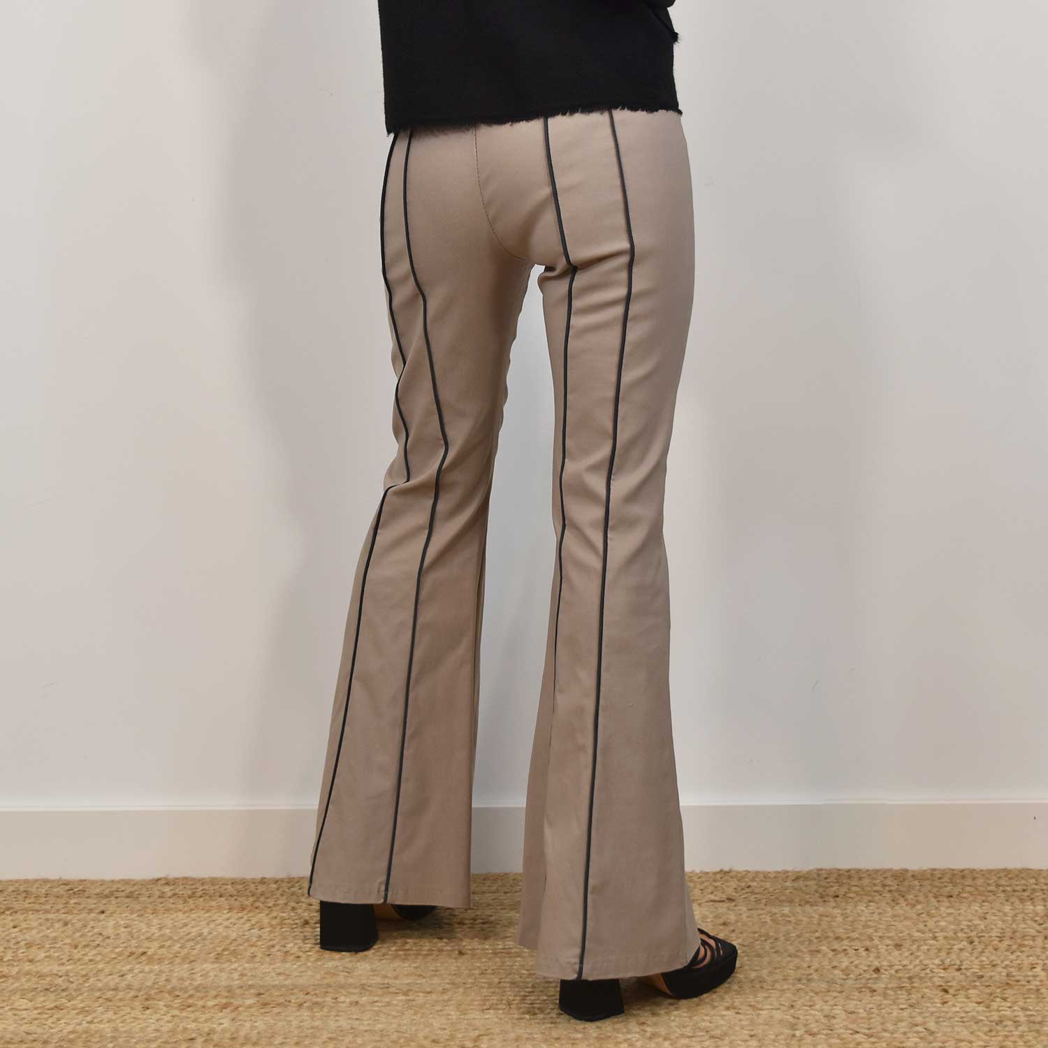 Taupe flare pants