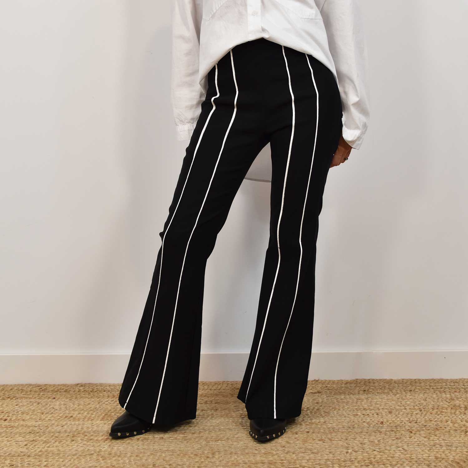 Black flare pants