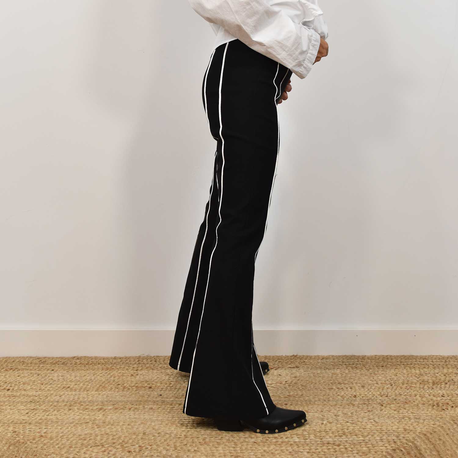 Black flare pants