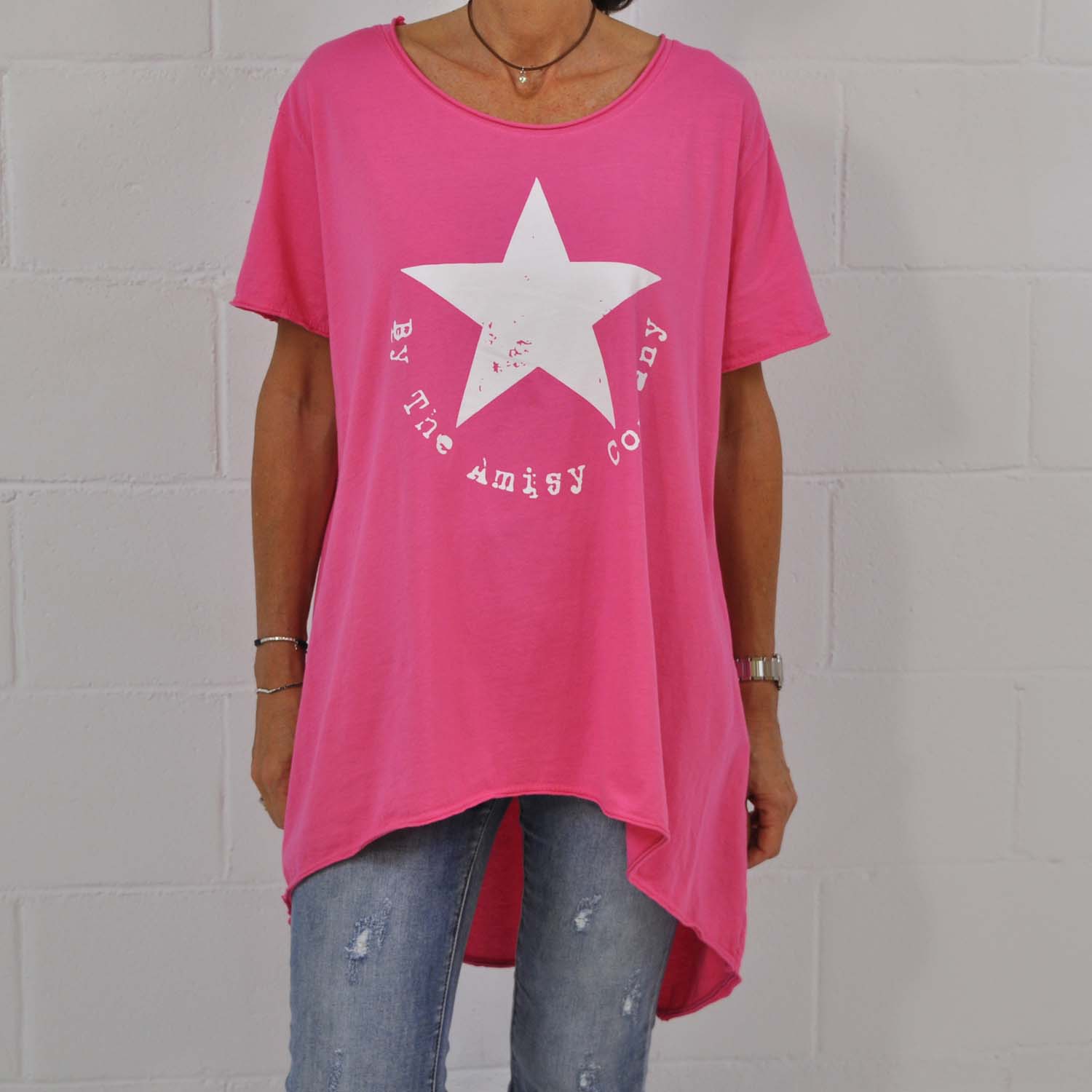 Pink Amisy asymmetric T-shirt