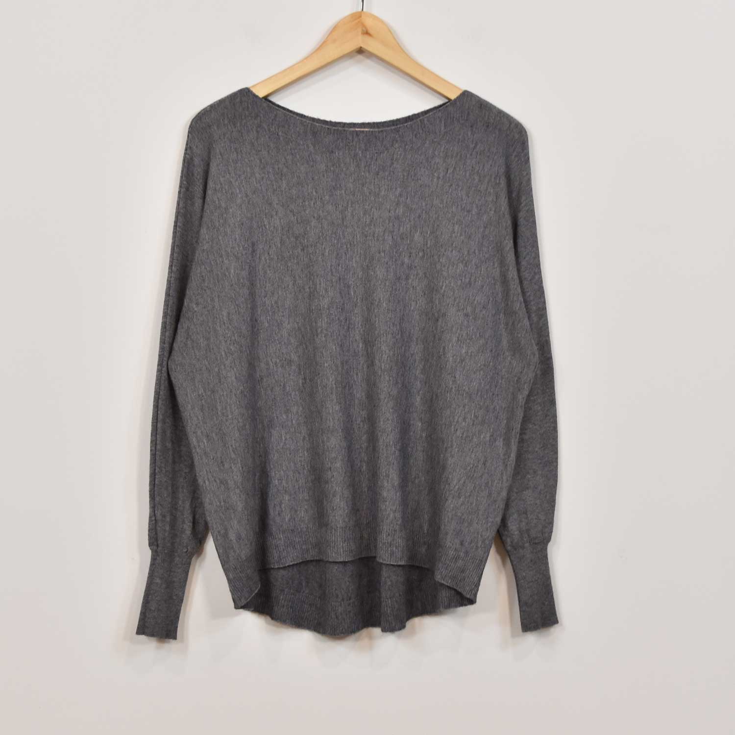 Grey crew neck sweater