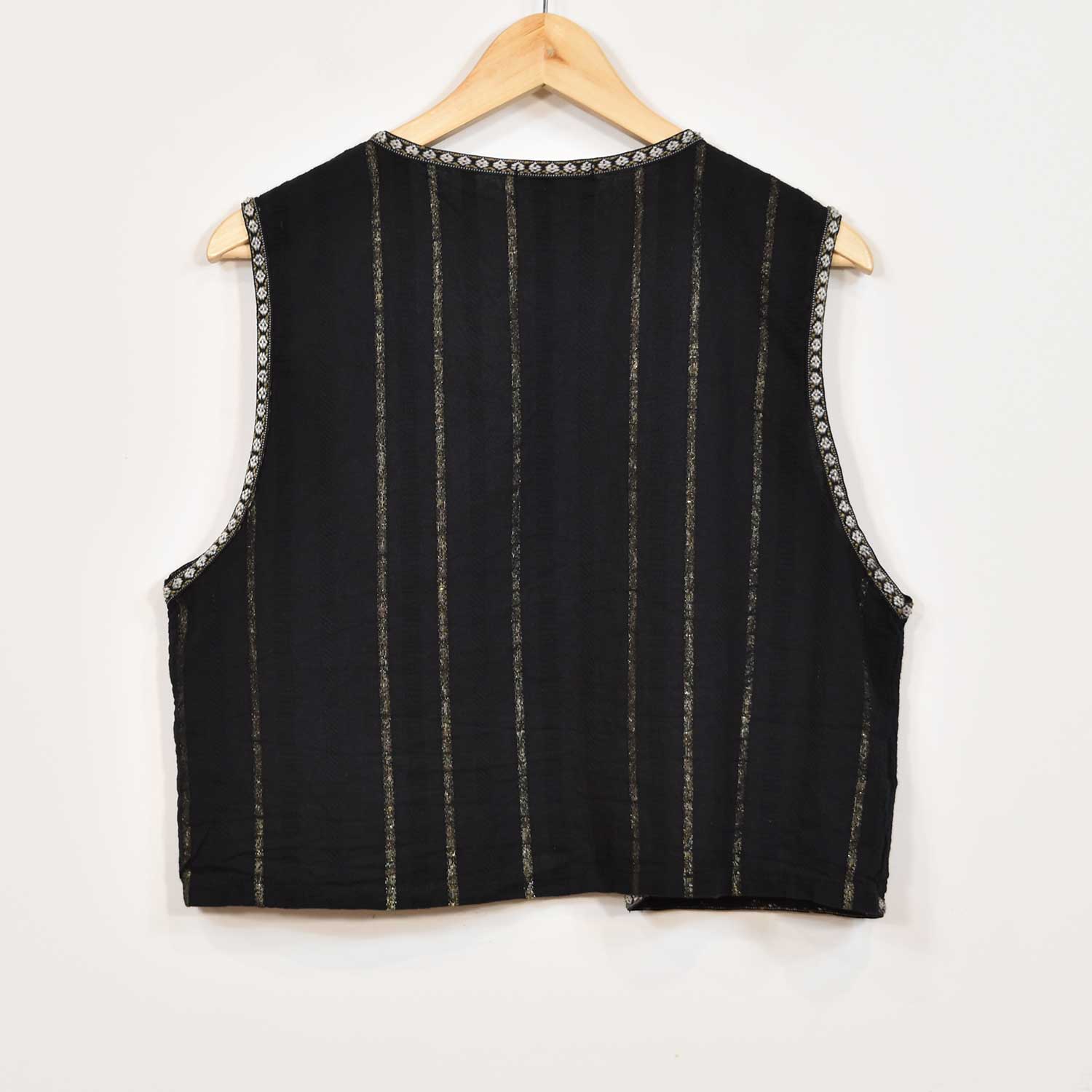 Black boho vest