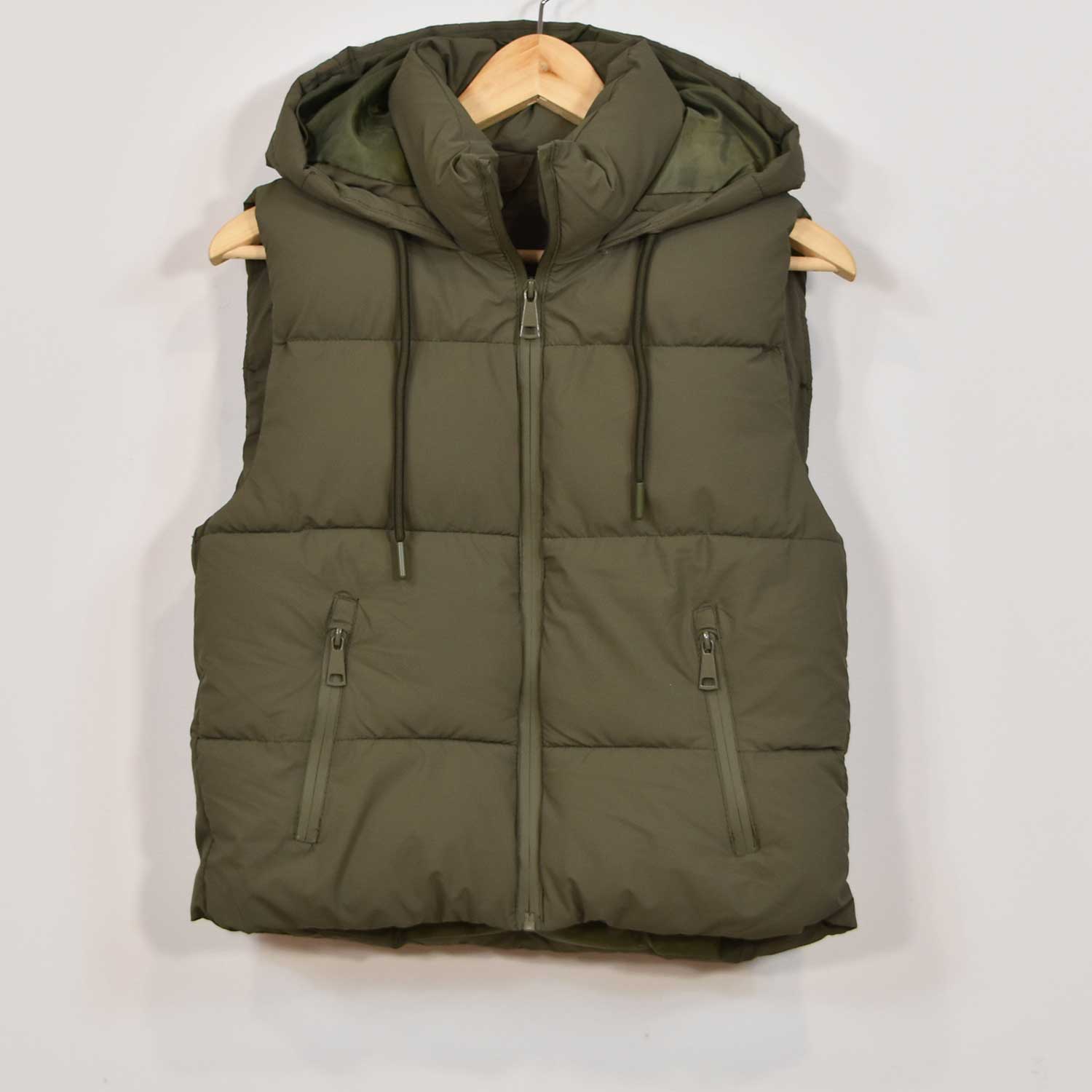 Kaki puffy vest