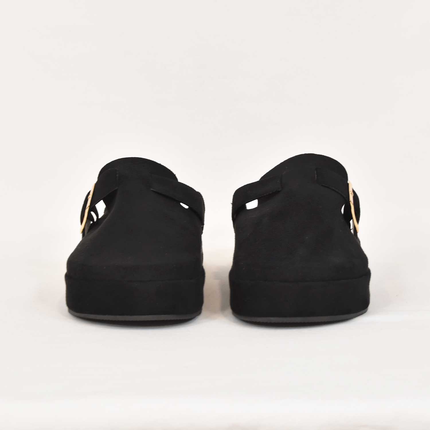 Black platform clog