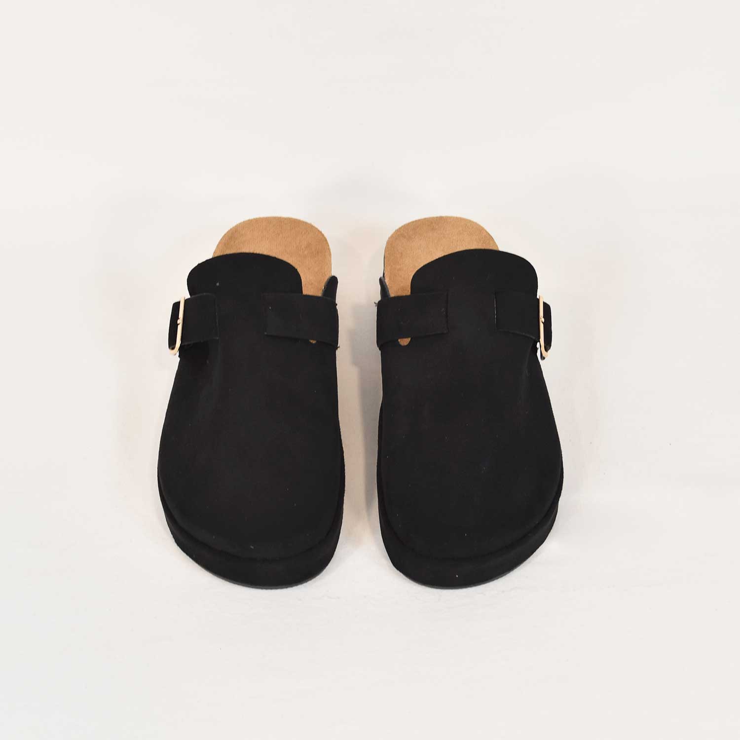 Black platform clog