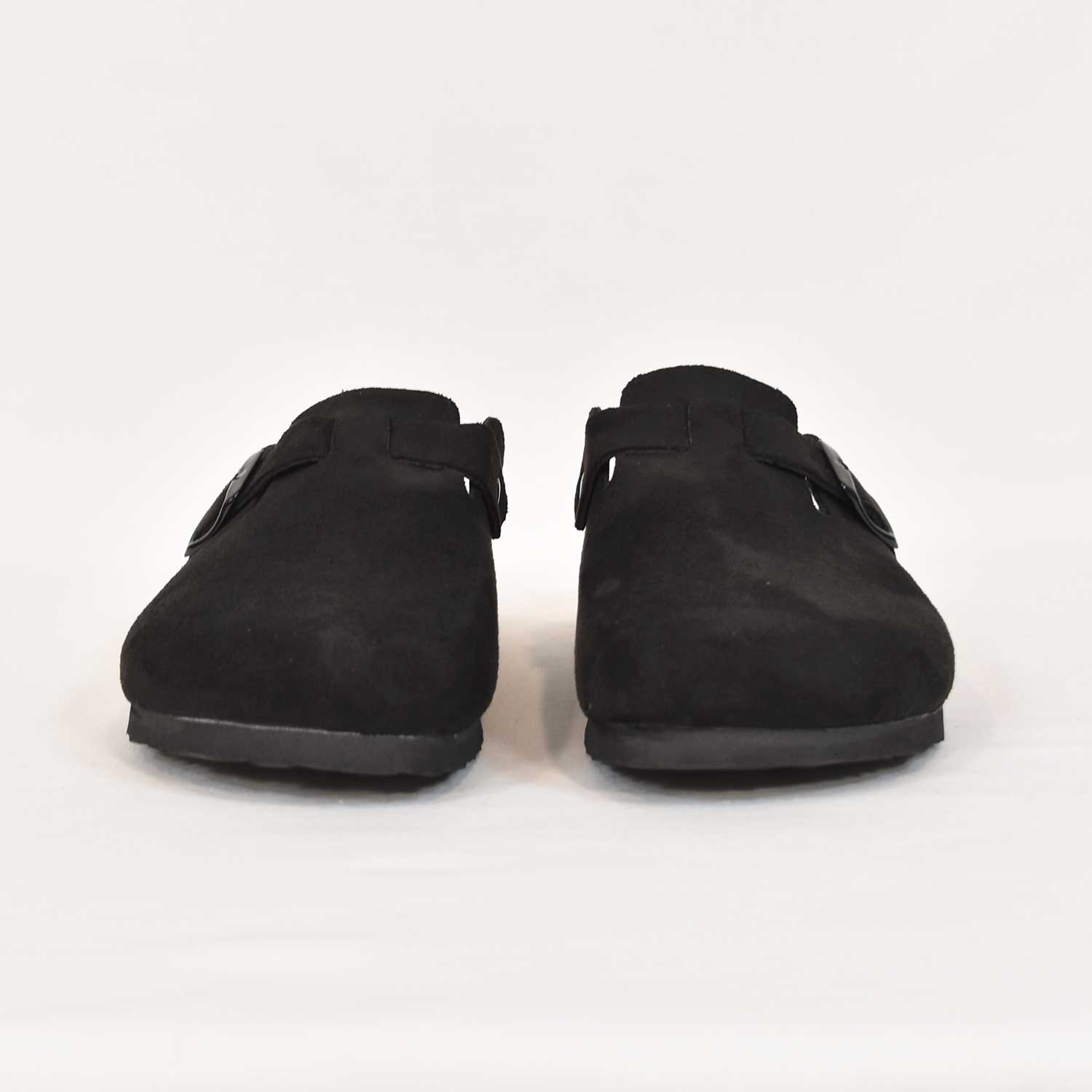 Black flat clog