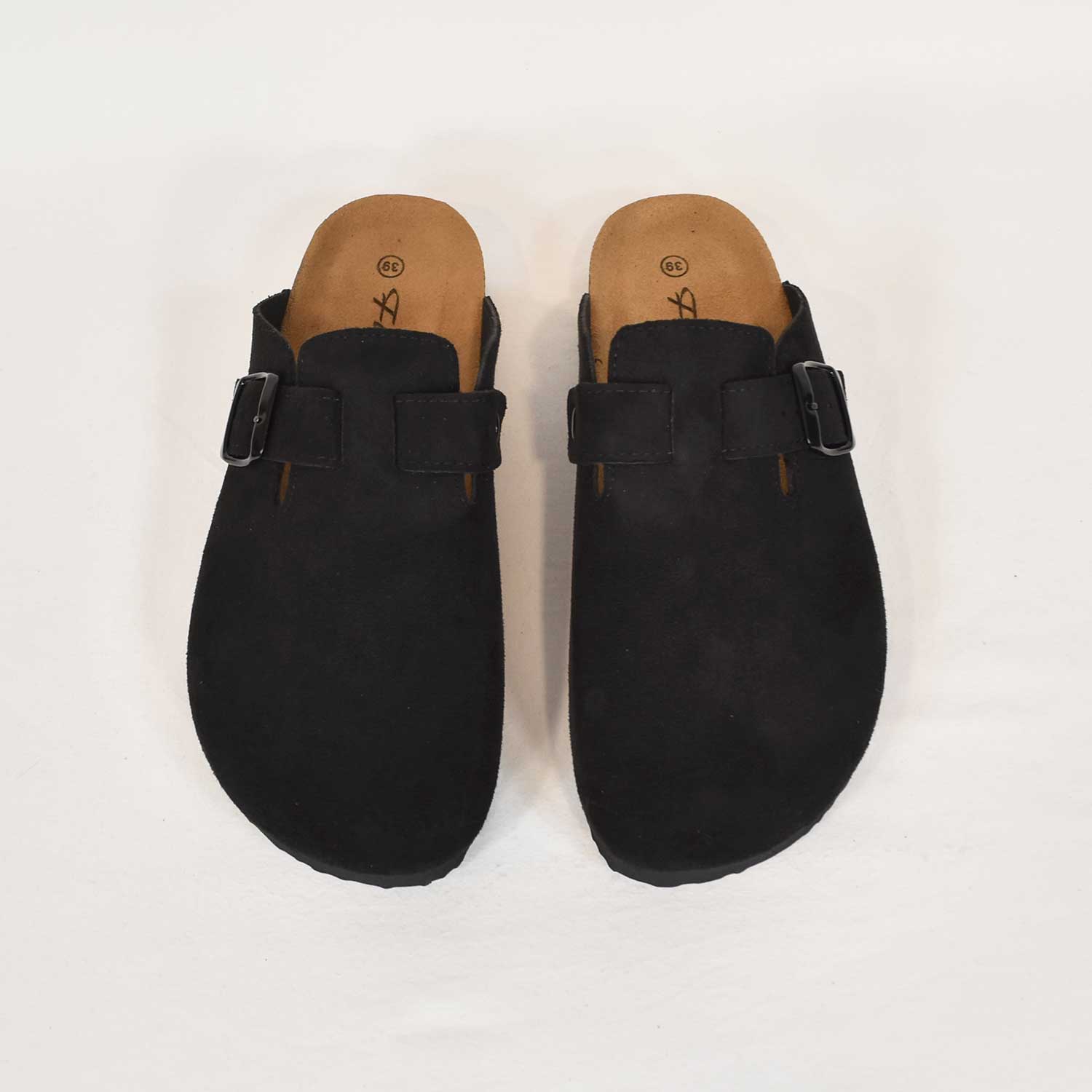 Black flat clog