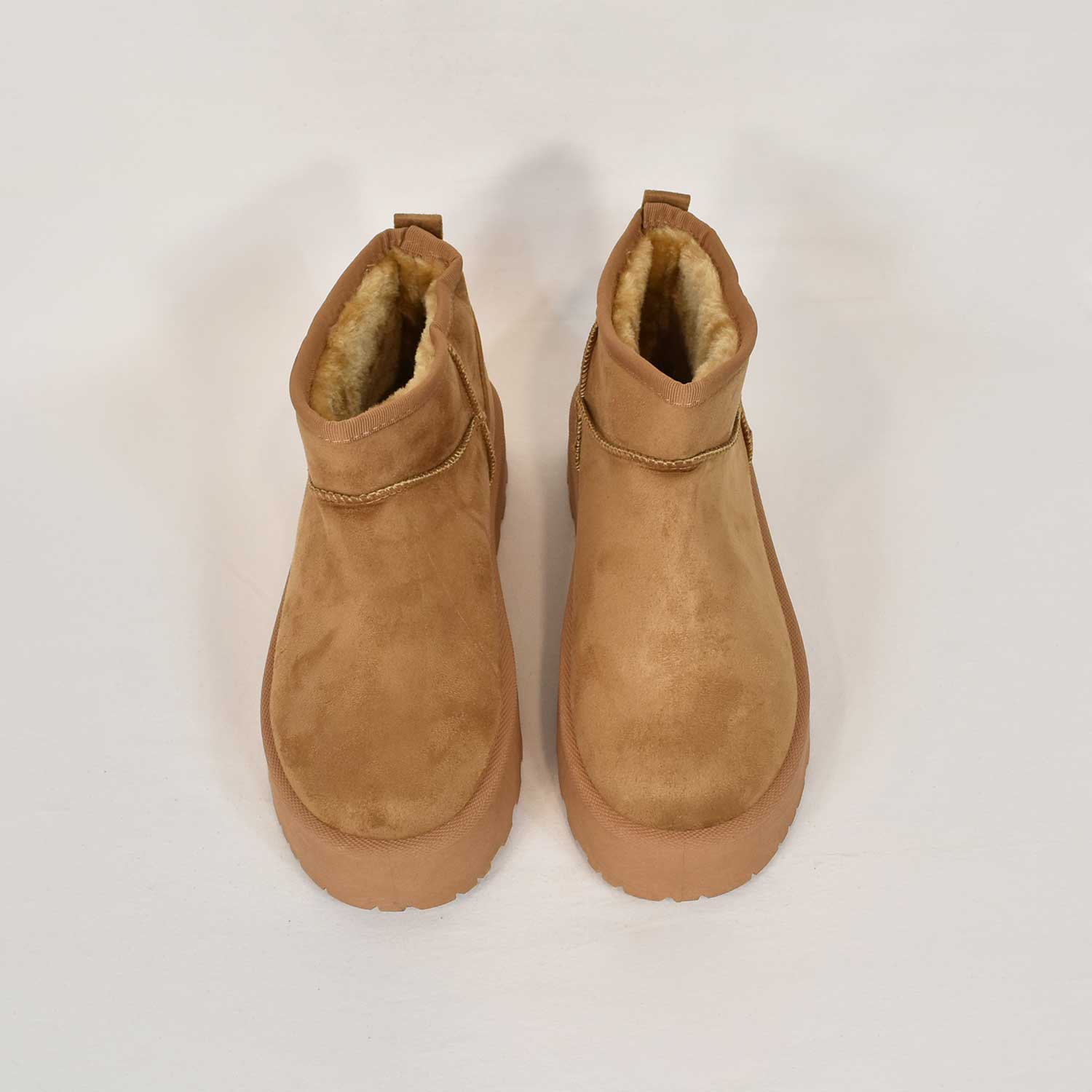 Mini-bottes fourrées camel