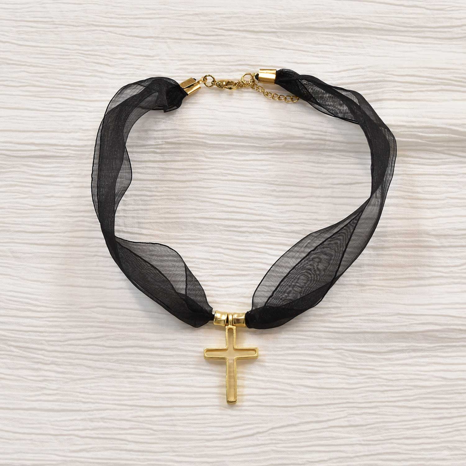 Gauze cross necklace