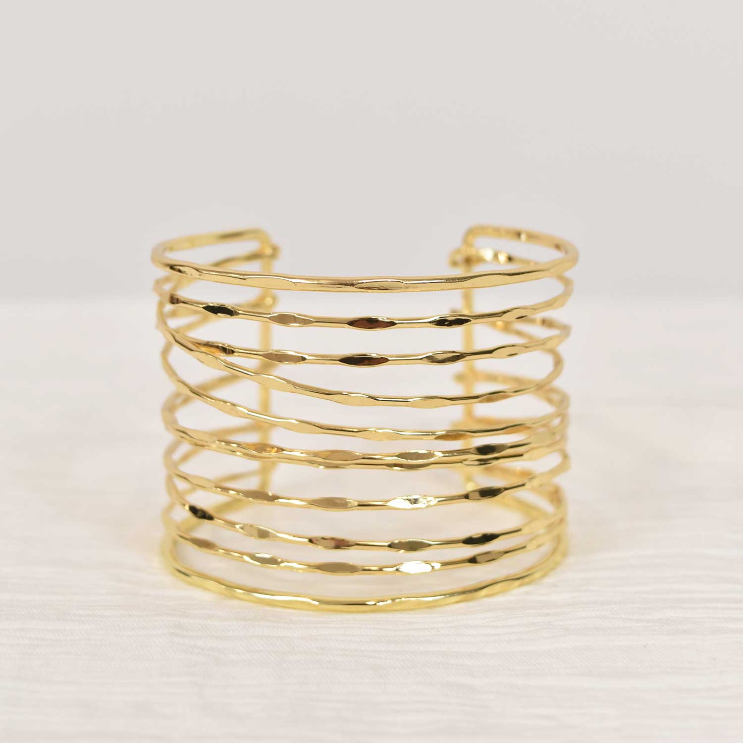 Gold wide bracelet