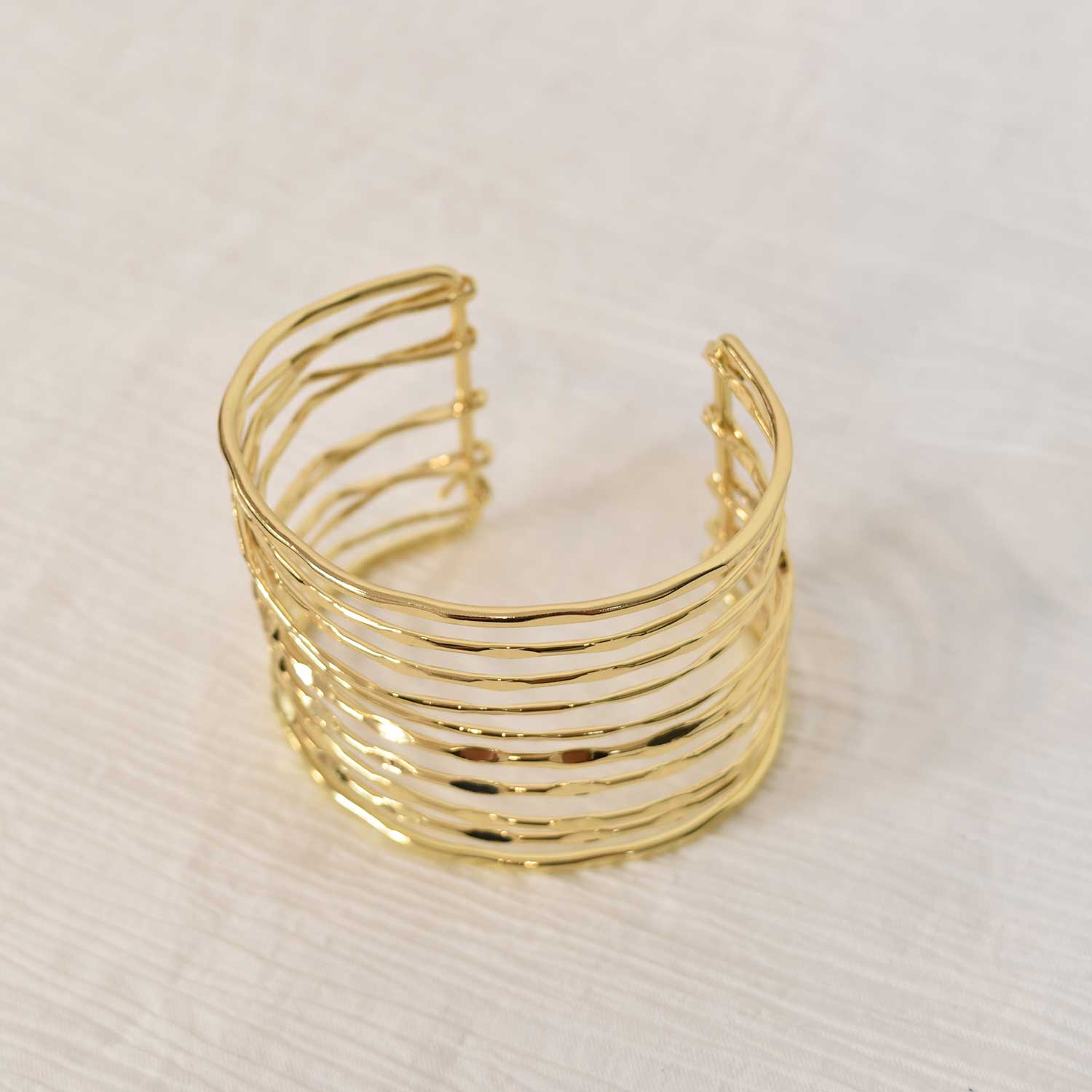 Gold wide bracelet