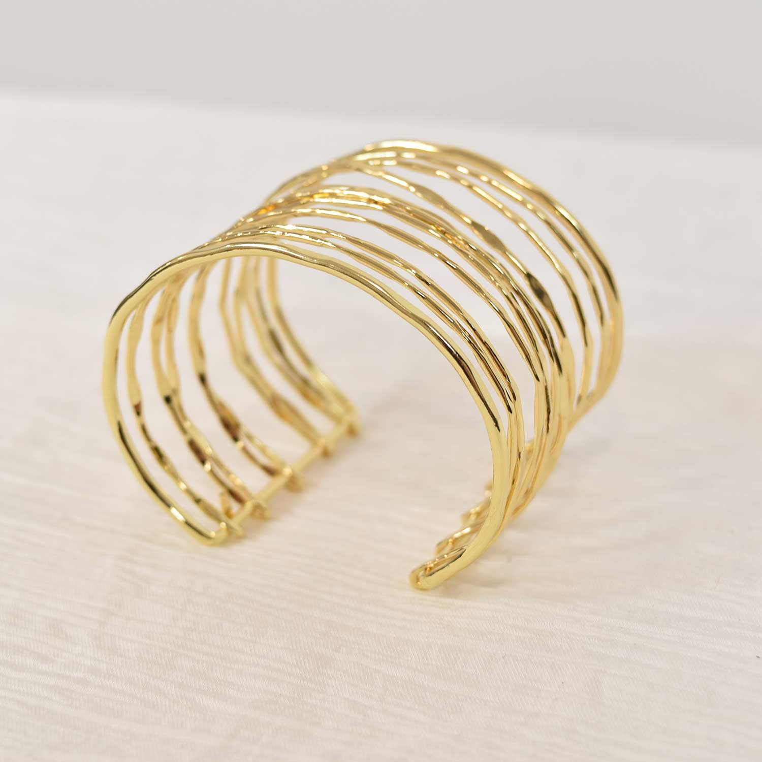 Gold wide bracelet