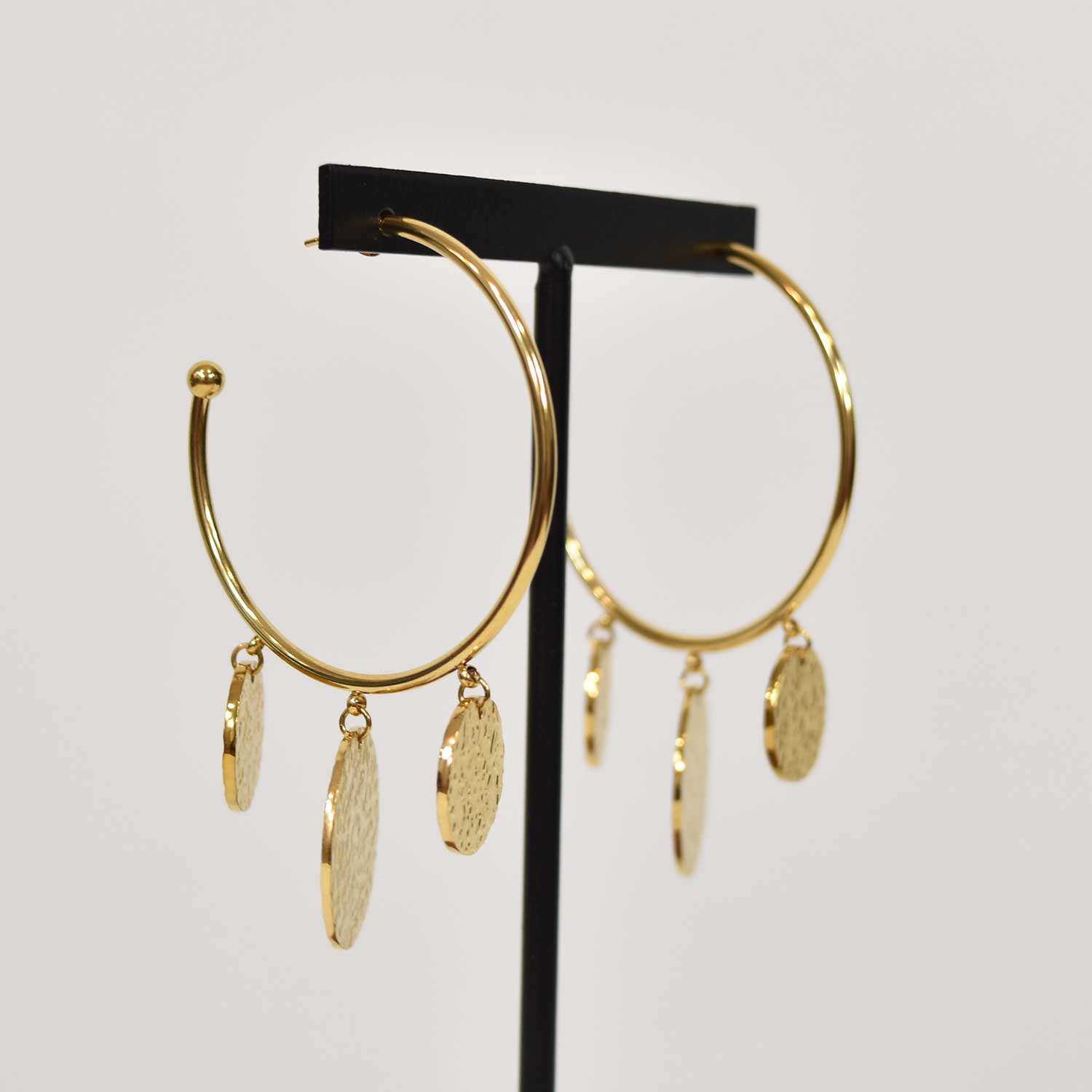 Hoop dangle earrings