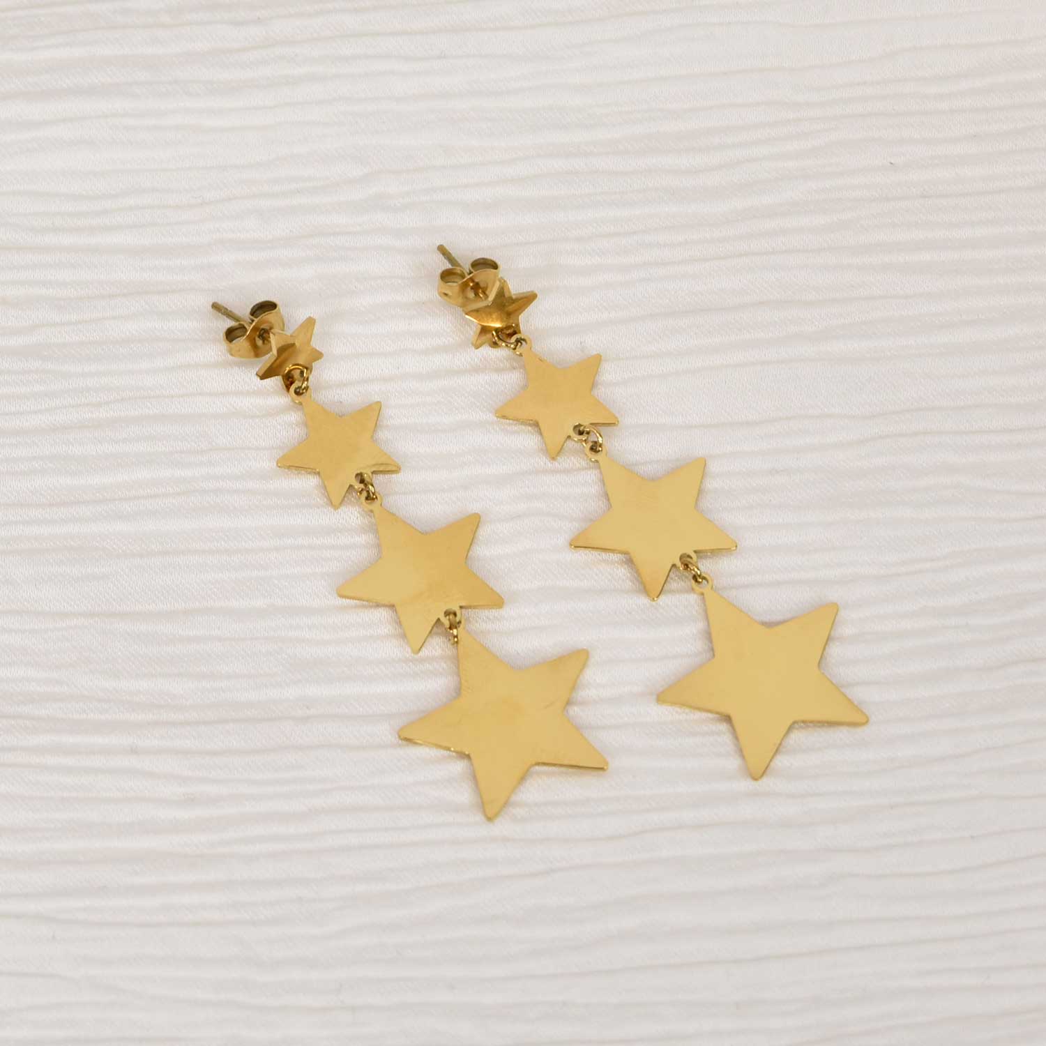 Golden stars earrings