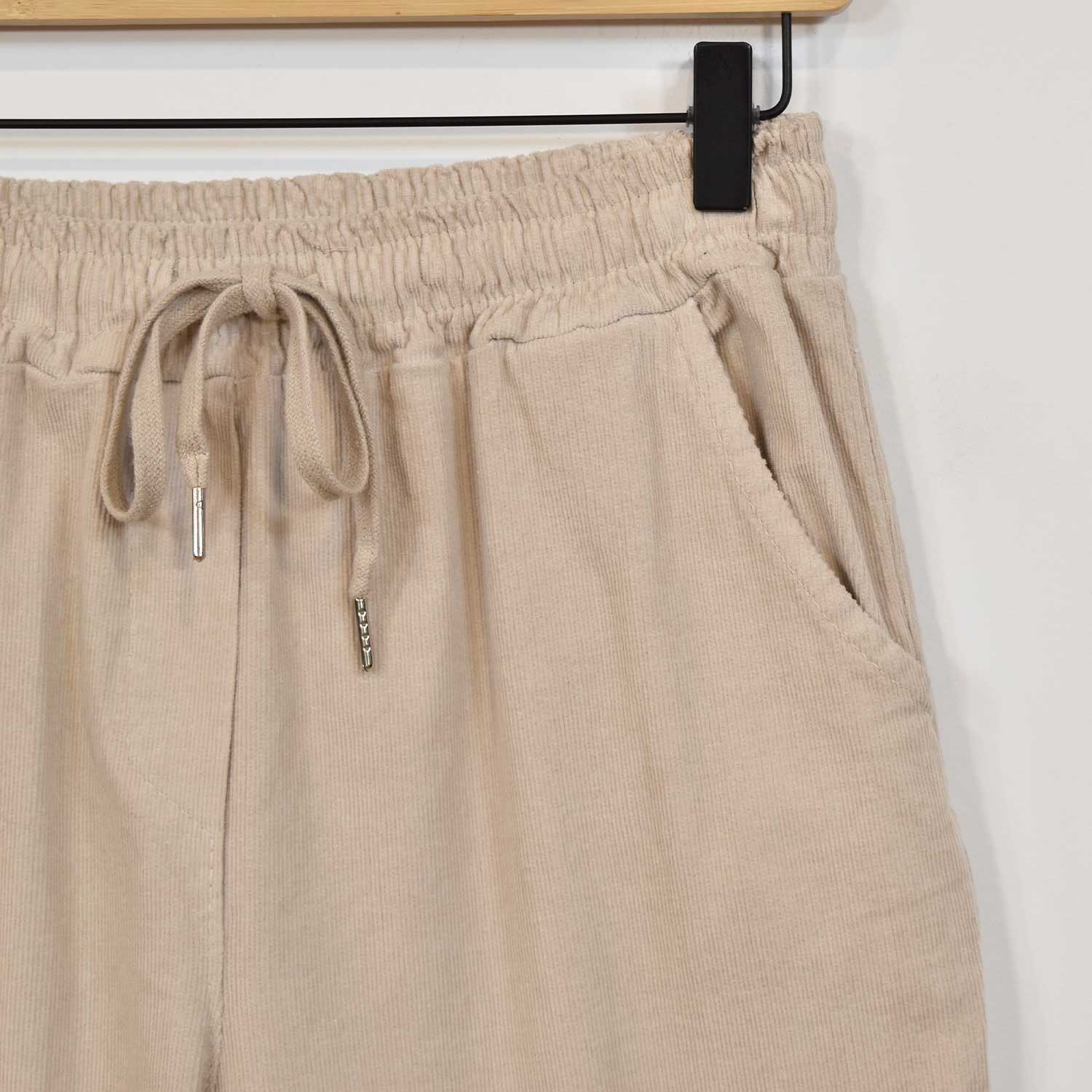 Beige corduroy bAGGY pants