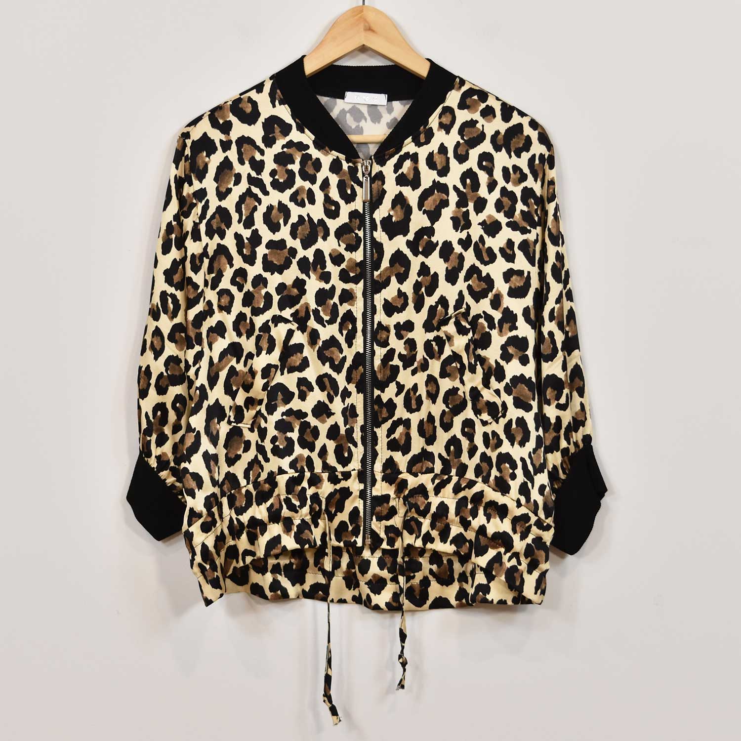 Leopard satin jacket