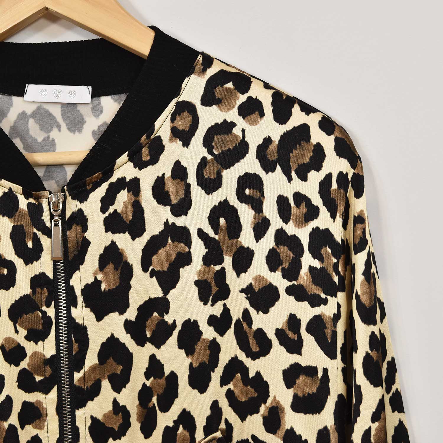 Leopard satin jacket