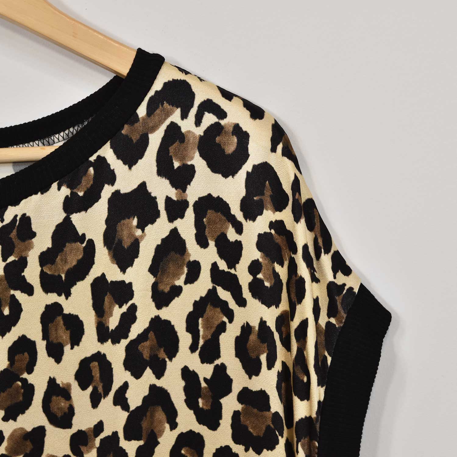 Leopard satin blouse