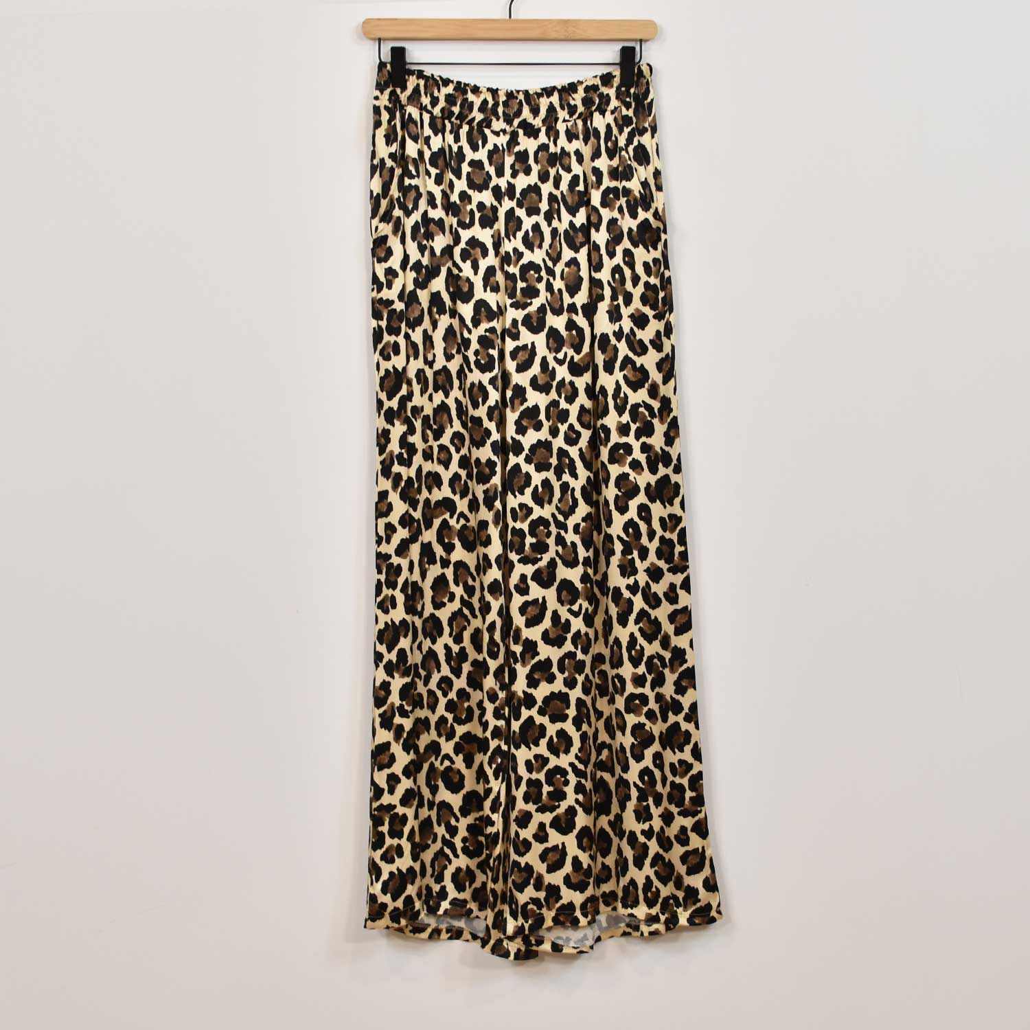 Leopard satin pants