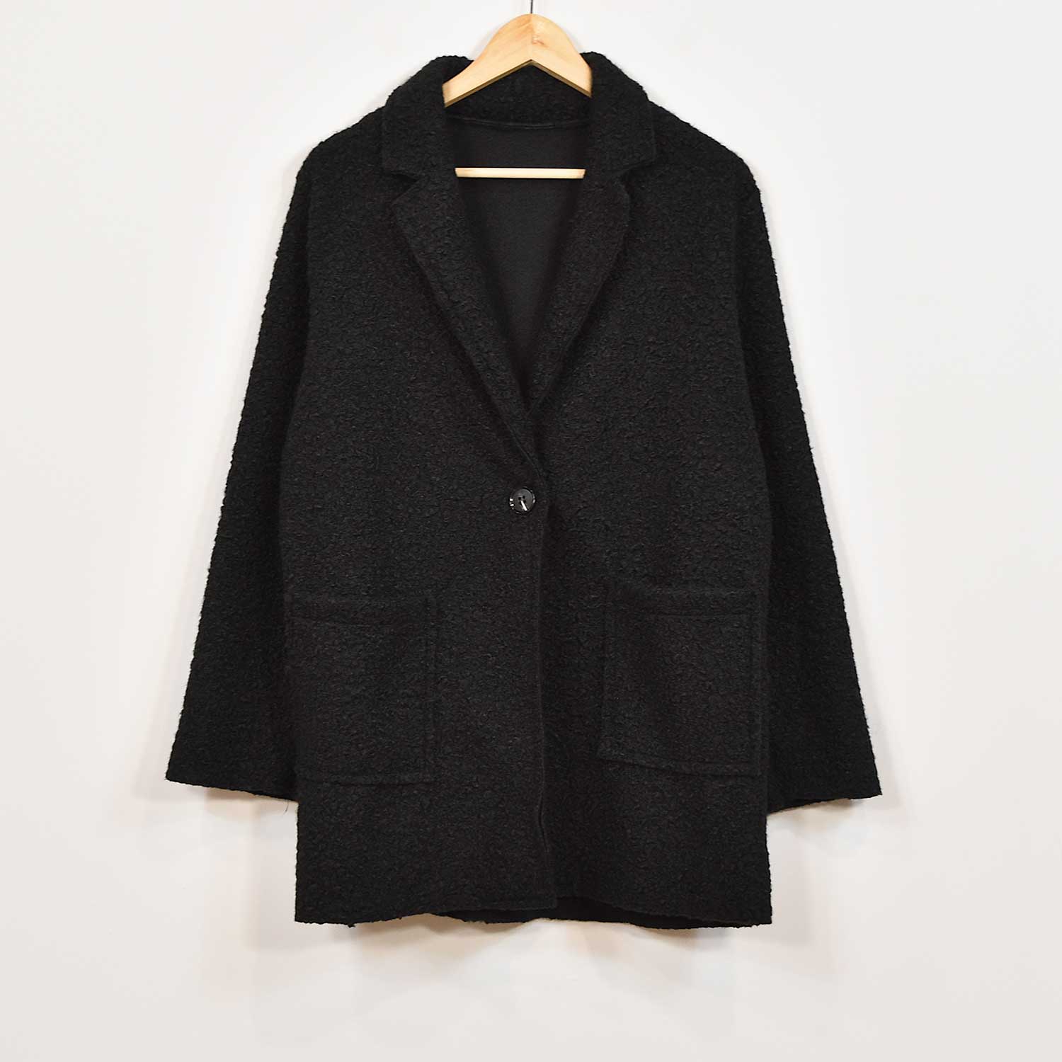 Black lamb coat