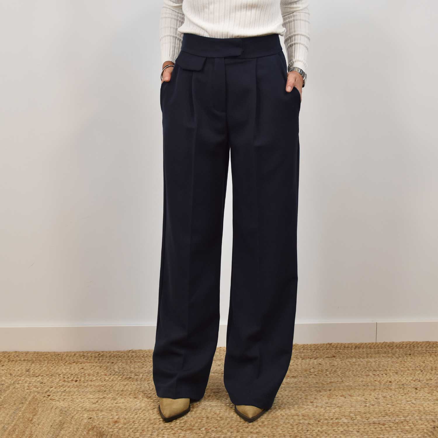 Blue Wide leg pants