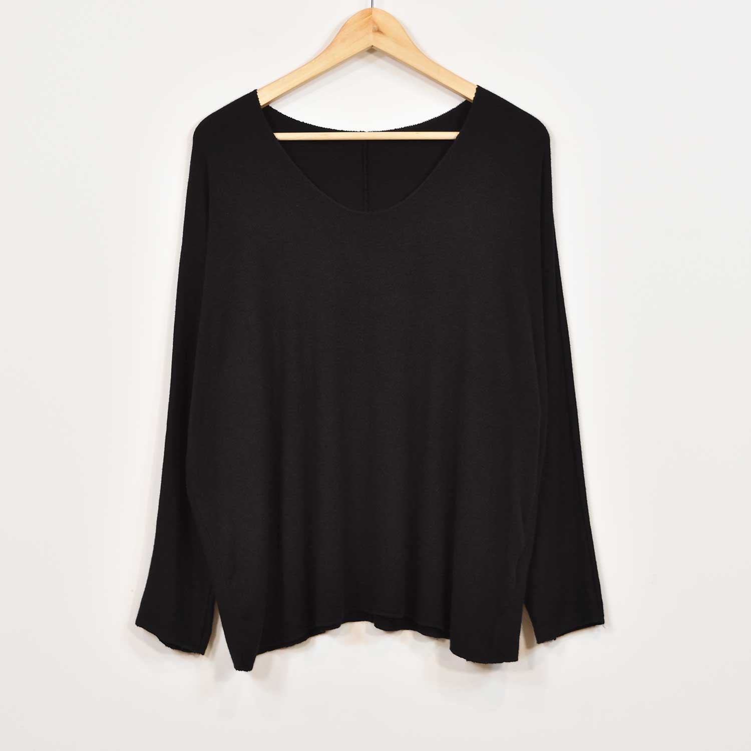 Black seam knitted jersey 